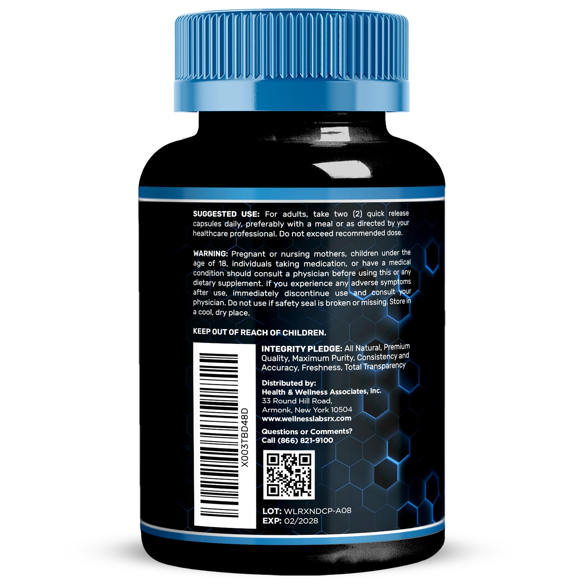 Wellness LABSRX Liposomal NAD Supplement, 1500mg - USA Made, NAD Resveratrol Supplement for Women and Men, NAD+ Support Cellular Health