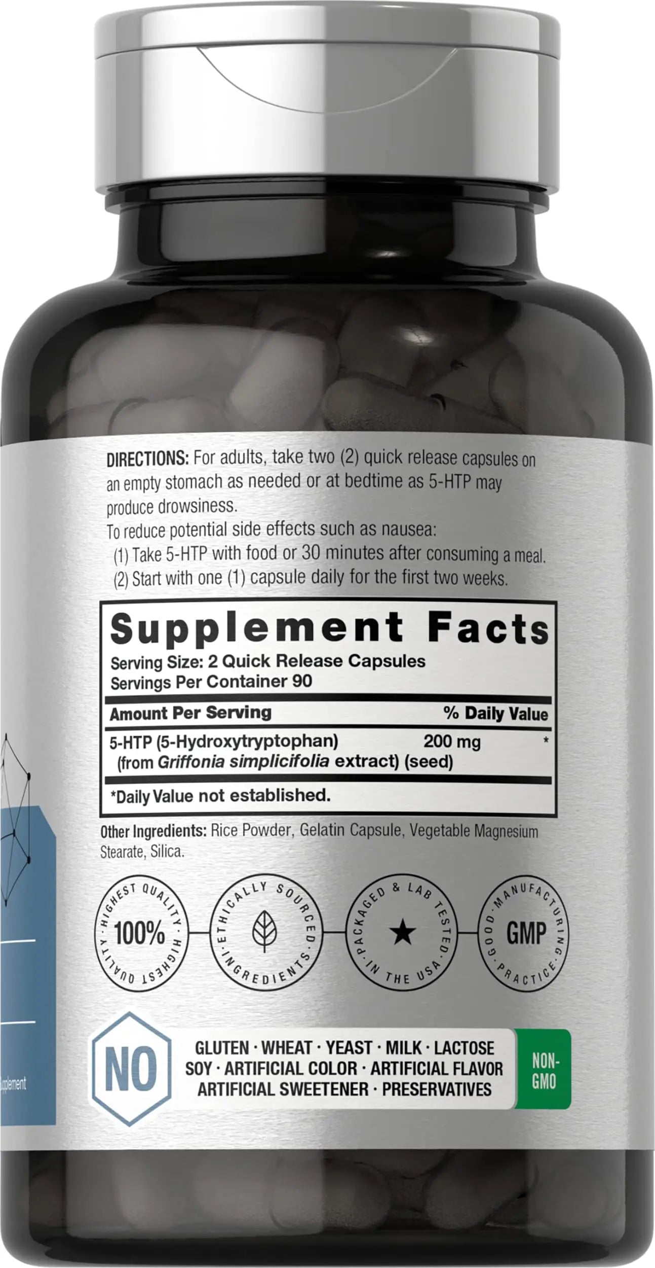 5HTP 200mg Capsules | 180 Capsules | Griffonia Simplicifolia | 5HTP Extra Strength Supple Horbäach Au supplements