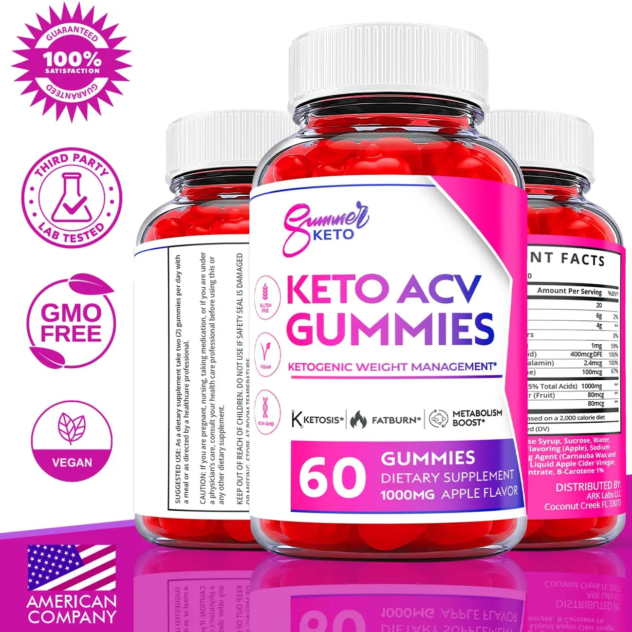 Ark Labs (2 Pack) Summer Keto Gummies - Summer Gummies, Summer Keto ACV Gummy Ark Labs Au supplements