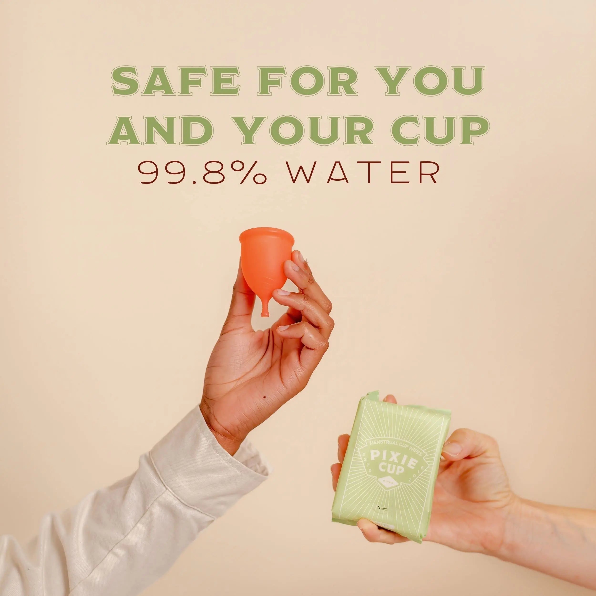 Menstrual Cup Wipes - On The Go Public Bathroom Feminine Wipes - Safe On Period Cups & Menstrual discs Pixie Cup Au supplements