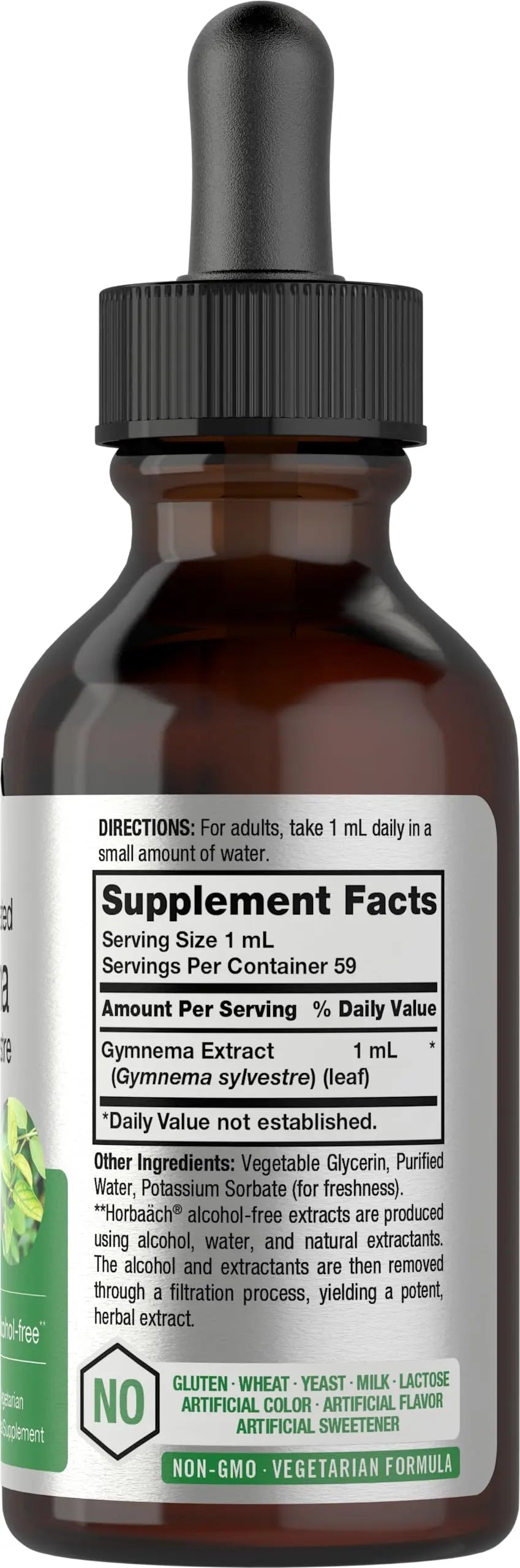 Gymnema Sylvestre Liquid | 2 fl oz | Alcohol Free Supplement | Super Concentrated Horbäach Au supplements