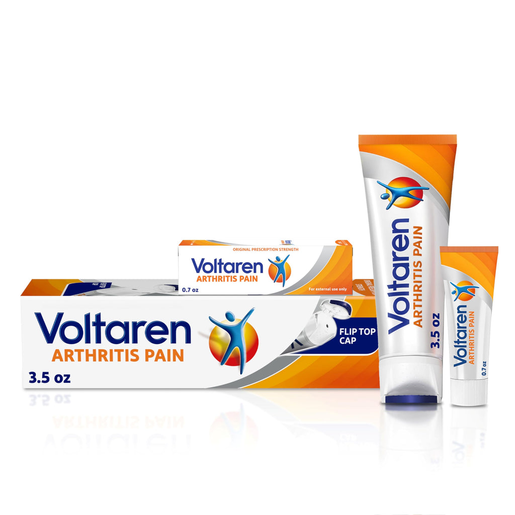 Voltaren Arthritis Pain Gel for Powerful Topical Arthritis Pain Relief with Diclofenac - NEW Easy Open Cap - 100 g Tube And 20 g Travel Size Tube Voltaren Au supplements