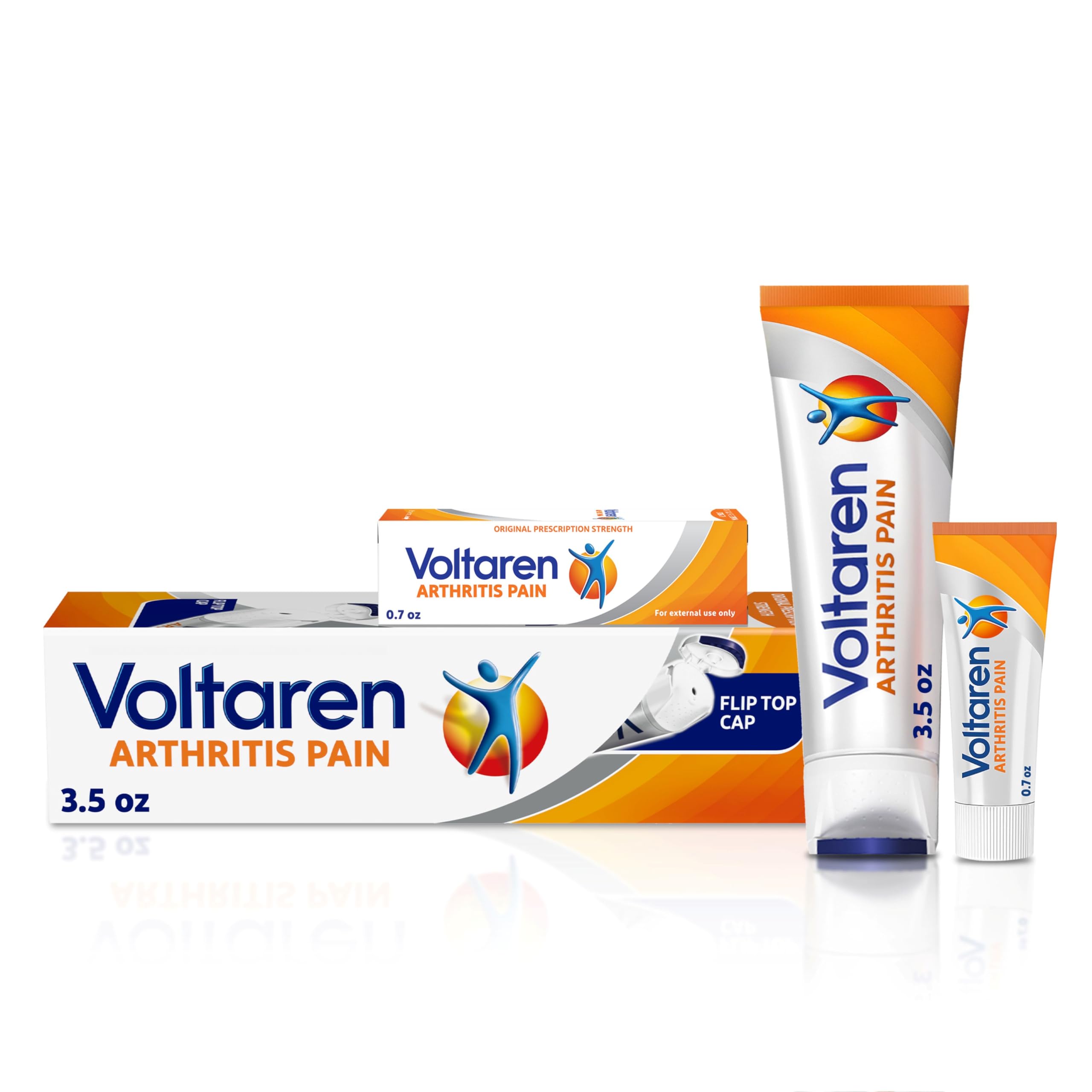 Voltaren Arthritis Pain Gel for Powerful Topical Arthritis Pain Relief with Diclofenac - NEW Easy Open Cap - 100 g Tube And 20 g Travel Size Tube Voltaren Au supplements
