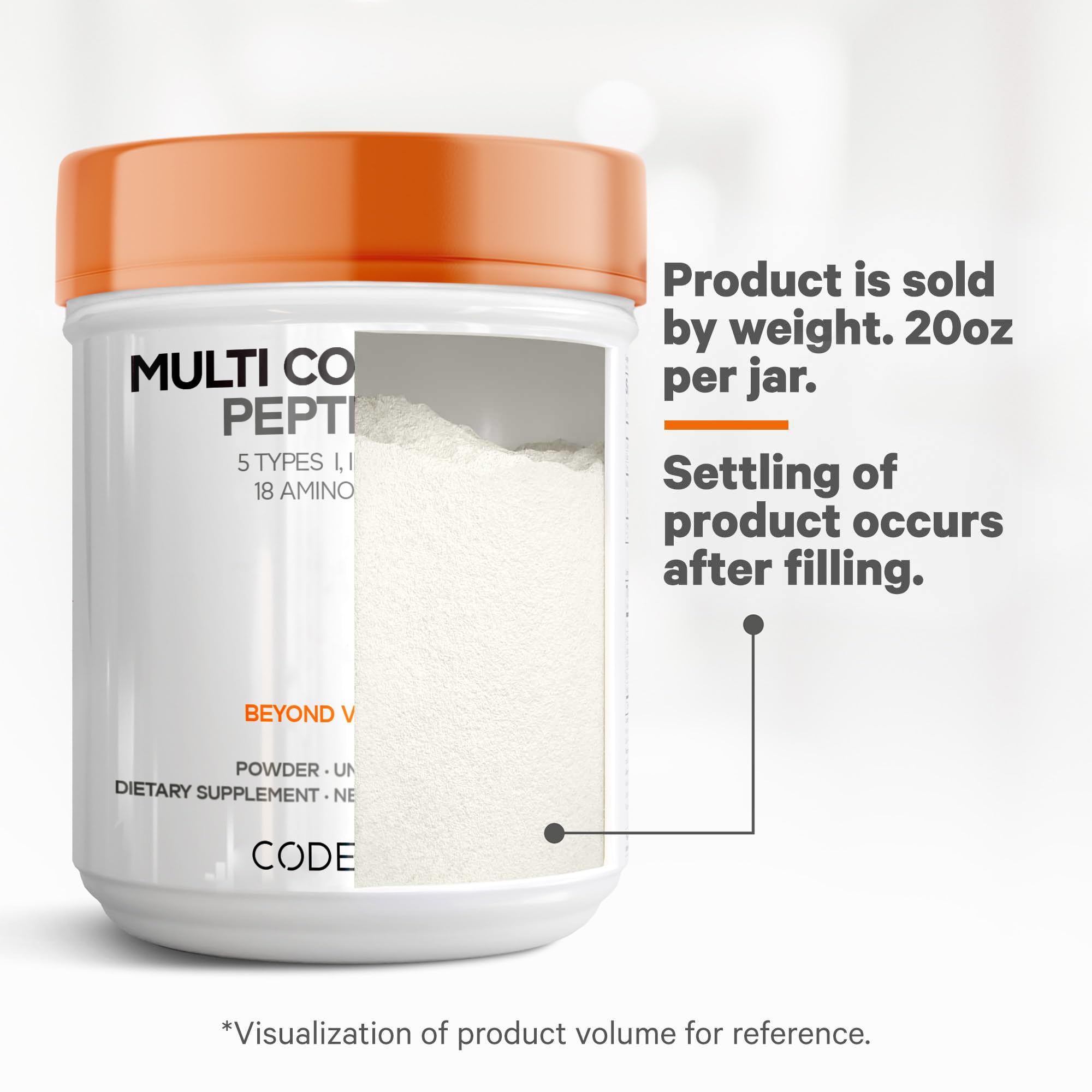 Codeage Multi Collagen Protein Powder Peptides, Hydrolyzed Collagen for Women & Men, Collagen Supplements, Grass Fed Bone Broth, 2-Month Supply, Unflavored, Type 1, 2, 3, 5 & 10, Non-GMO - 20 OZ Codeage Au supplements