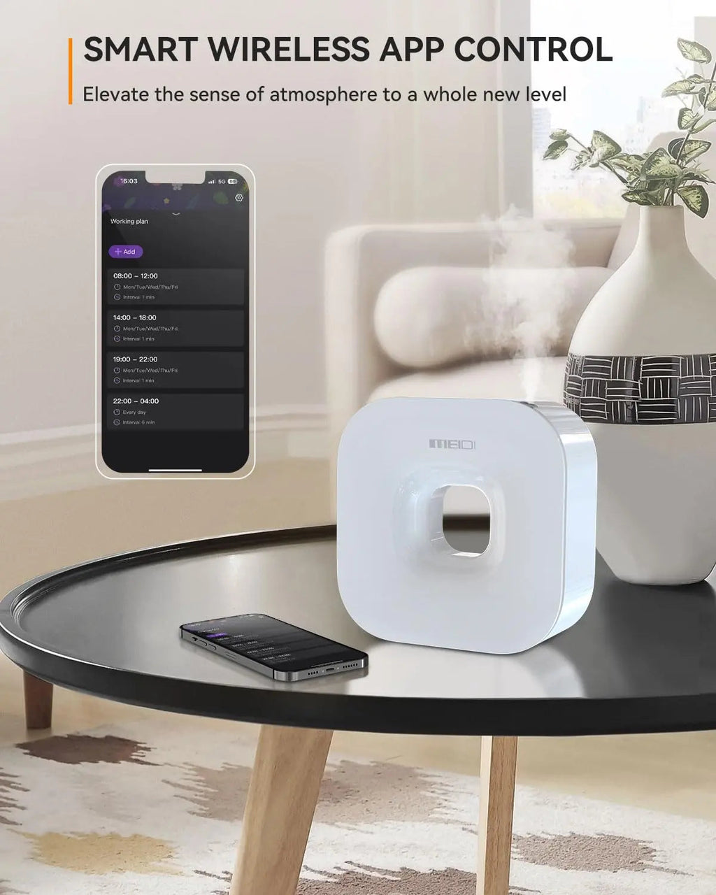 MEIDI Waterless Essential Oil Diffuser - Bluetooth Cordless Aromatherapy Diffuser with App Control MEIDI Au supplements
