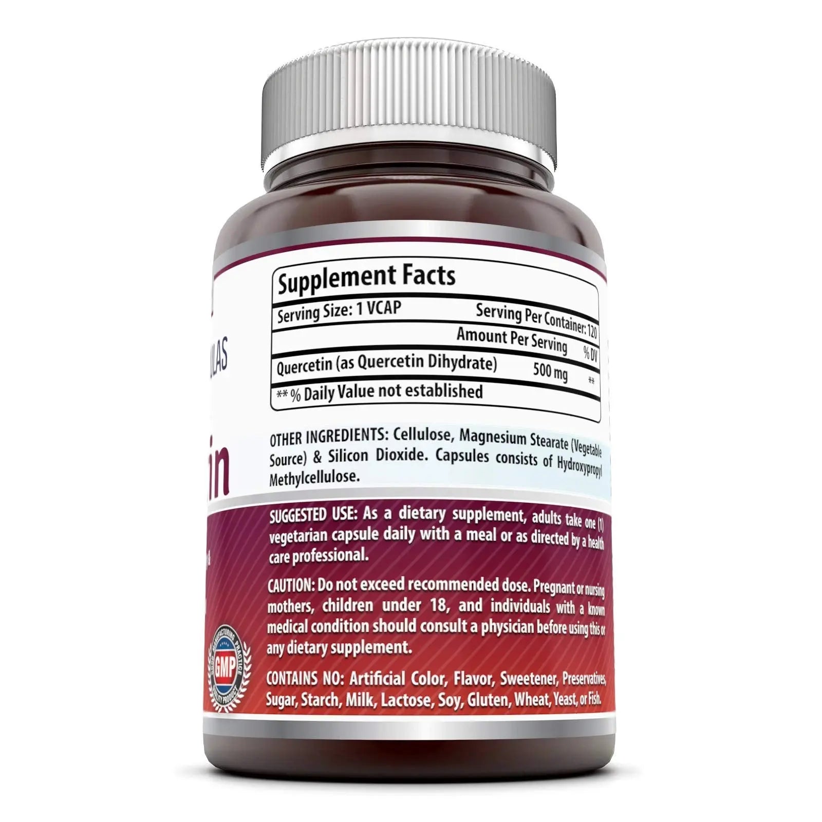 Amazing Formulas Quercetin 500mg 120 Veggie Capsules Supplement - Non-GMO - Gluten Free - Supports Overall Health & Well Being Amazing Nutrition Au supplements