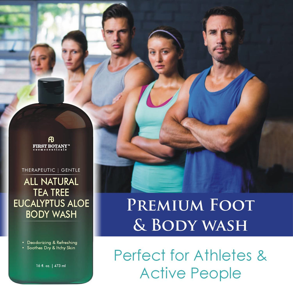 First Botany, ALL Natural Body Wash - Fights Body Odor, Athlete's Foot, Jock Itch, Nail Issues, Dandruff, Acne, Eczema