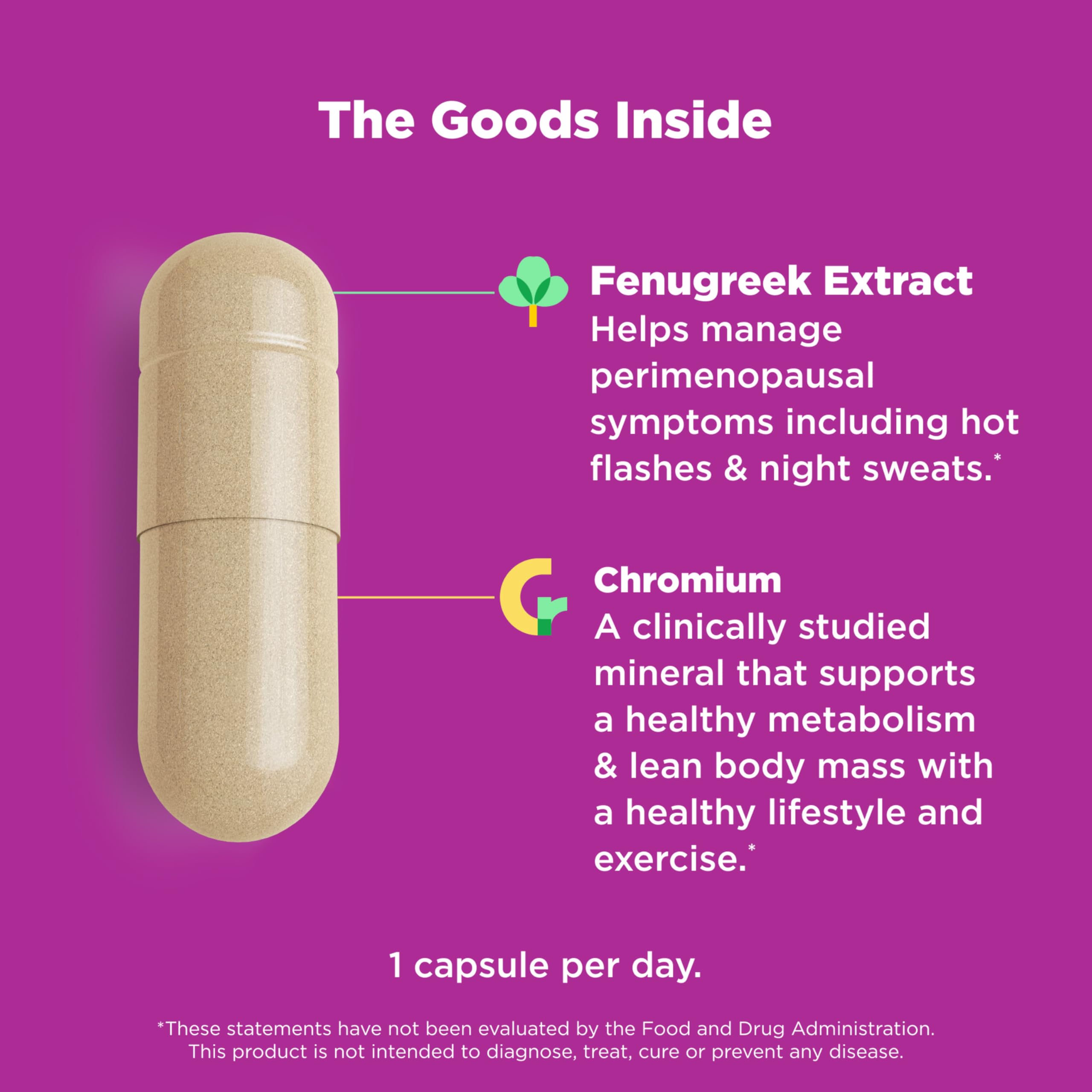 OLLY Balanced Perimeno Capsules, Supports Hormonal Balance, Mood & Metabolism During Perimenopause,* Fenugreek Extract, Chromium, 30 Day Supply - 30 Count OLLY Au supplements