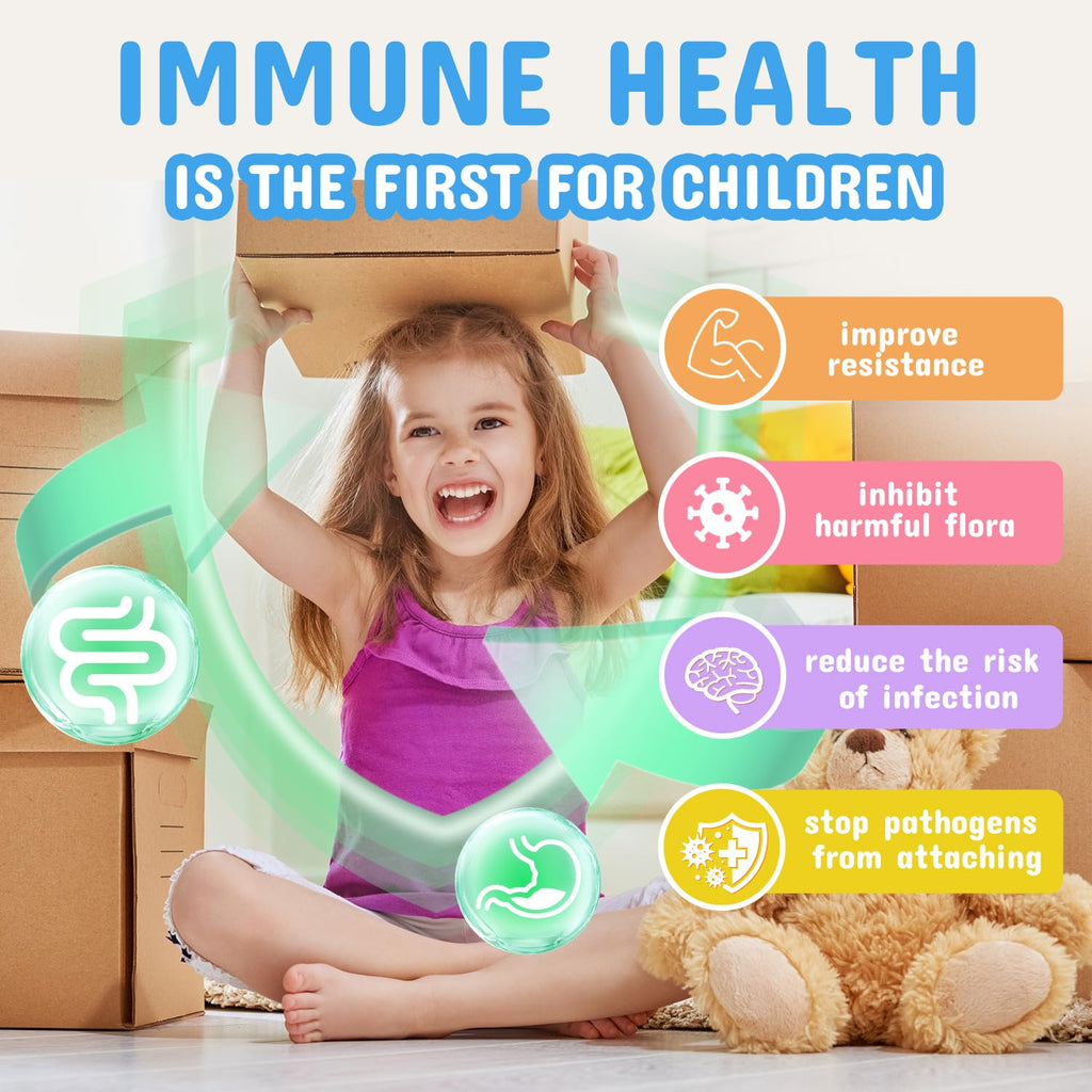 ZEBORA Kids Probiotic & Prebiotics Powder Age 3+ Support Children's Digestive & Immune System with Natural Source, Promotes Constipation Relief, Non-GMO