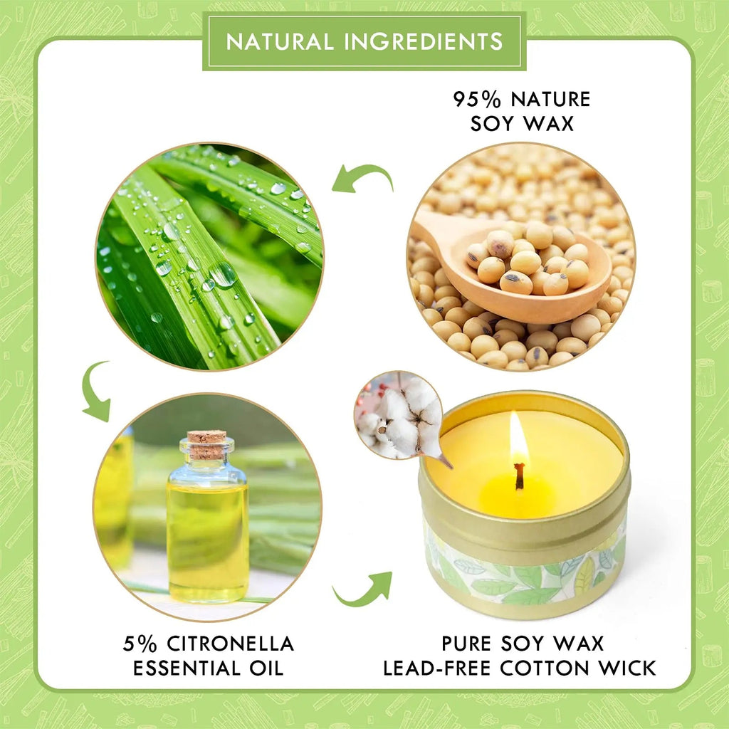 Citronella Candles Outdoor, Scented Candles, Summer Soy Wax Candles, Lemongrass Candles STRN Au supplements