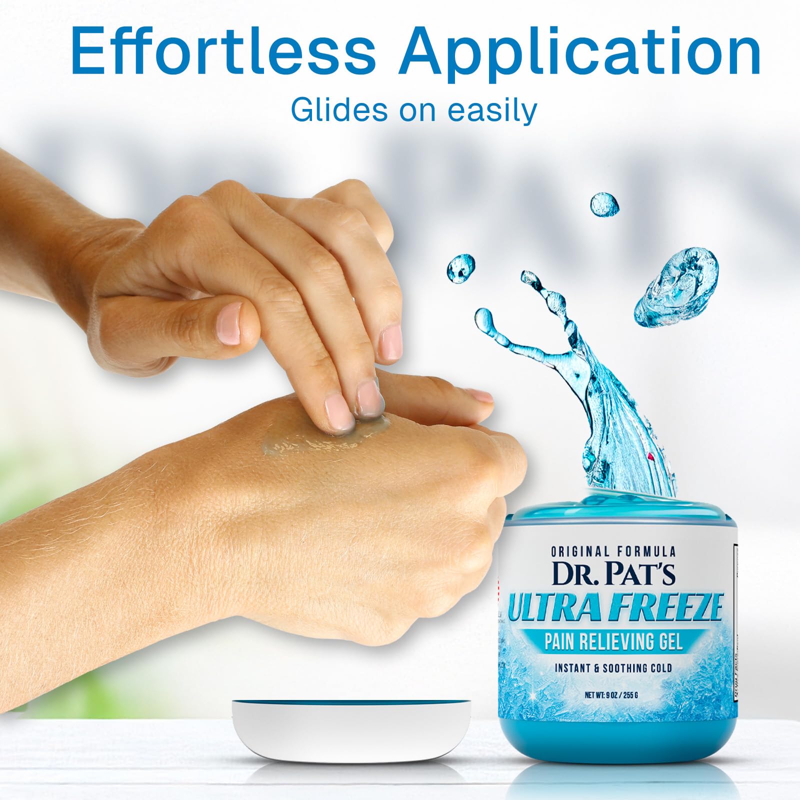 Ultra Freeze Dr Pat's Pain Relief Cream (9oz) - Muscle Rub Gel for Arthritis, Neuropathy, Foot & Joint - Cooling Sports Massage for Back, Shoulder & Knee - Menthol Analgesic for Neck & Body Ultra Freeze Au supplements