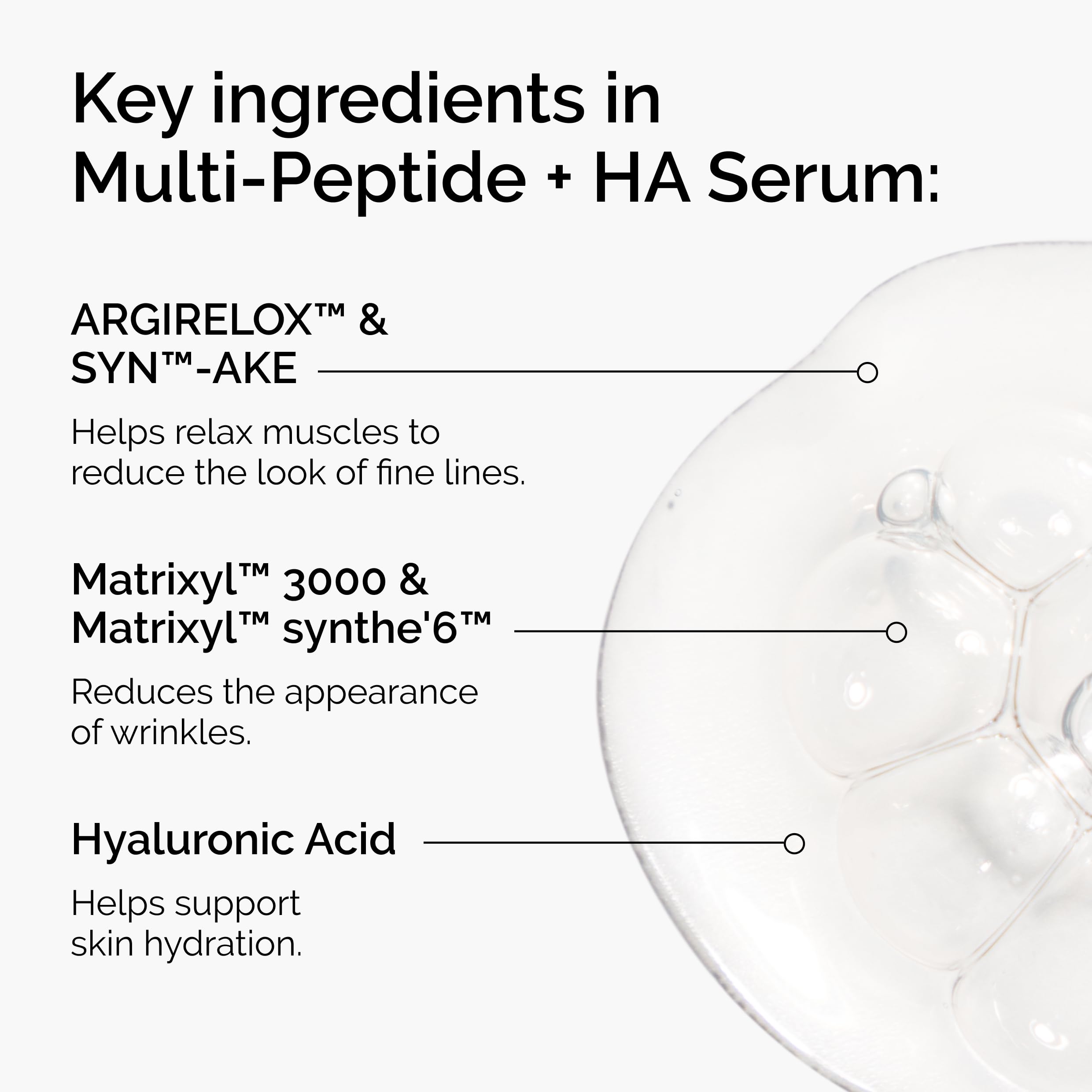 The Ordinary Multi-Peptide + Hyaluronic Acid, Anti-Aging Peptide Serum for Crow’s Feet