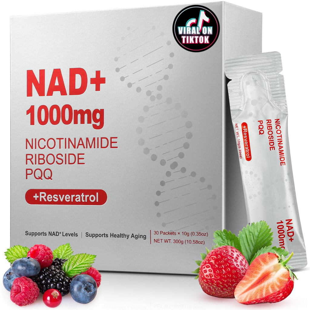 ZOROAHER 1000mg High-Potency NAD+ Liquid Supplement, Nicotinamide Riboside & Resveratrol with PQQ, Boosts Cellular Energy, Focus & Healthy Aging - 1 Pc ZOROAHER Au supplements