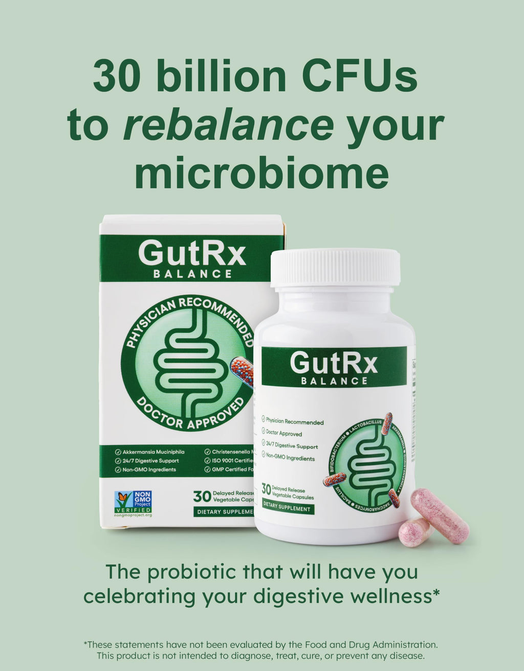 GutRx Balance – Probiotics for Women & Men with Akkermansia Probiotic & Christensenella, GLP-1 Alternative for Gut Health with Lactobacillus Plantarum,