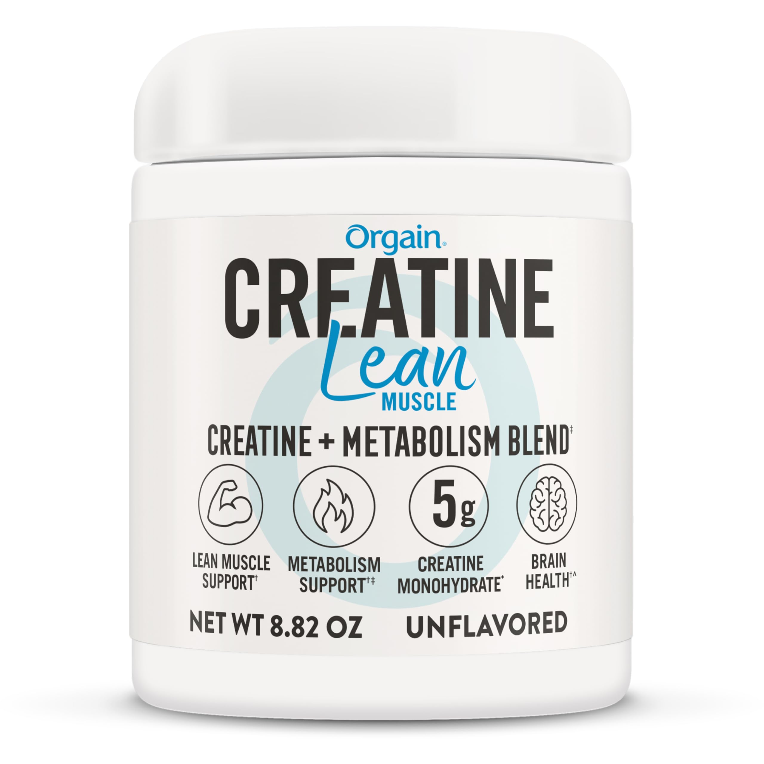 Orgain Micronized Creatine Monohydrate Lean Muscle Powder with Metabolism Blend, Unflavored, 50 Servings, Supports Muscle Strength and Brain Health, No Dairy or Soy, Gluten Free, Vegan Orgain Au supplements