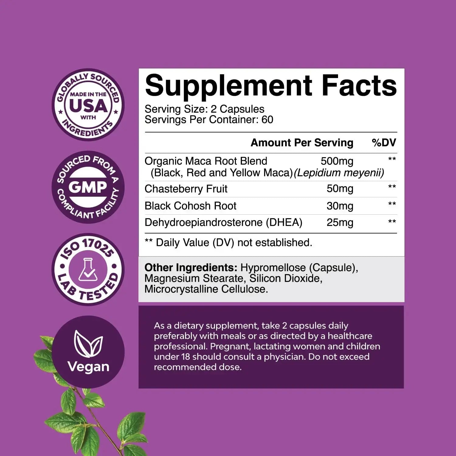 Bundle of Perimenopause Supplement with Maca Root Vitex Berry Black Cohosh for Hot Flashes Night Sweats Hormone Balance Natures Craft Au supplements