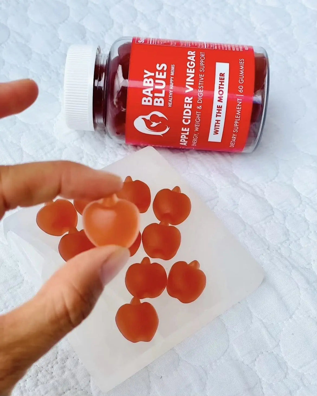 Baby Blues Apple Cider Vinegar Gummies - Vegan, Non-GMO & Gluten-Free, Postpartum Dietary Supplement Baby Blues Au supplements