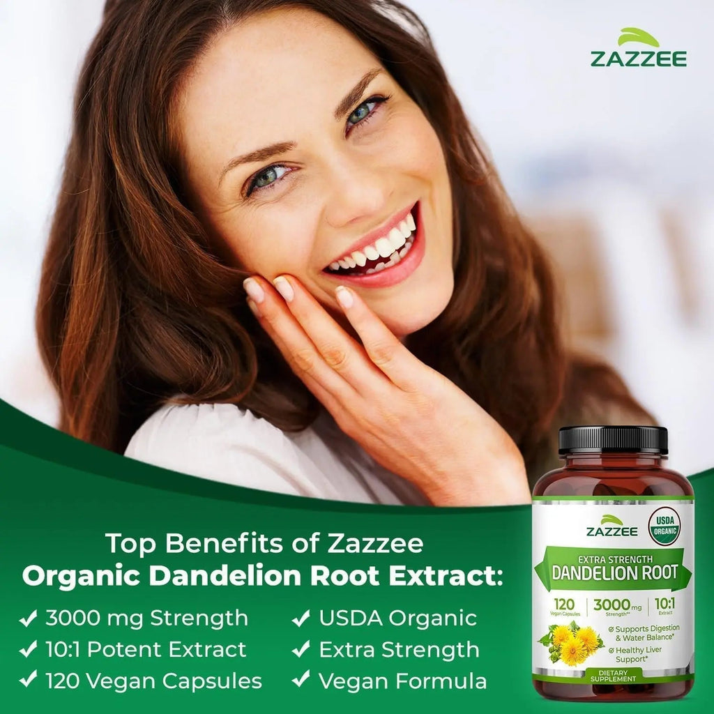 Zazzee Urinary Tract Cleanse & Detox Bundle | USDA Organic Dandelion Root Extract Capsules Plus D-Mannose 1000mg Capsules for UT & Bladder Cleansing Zazzee Au supplements