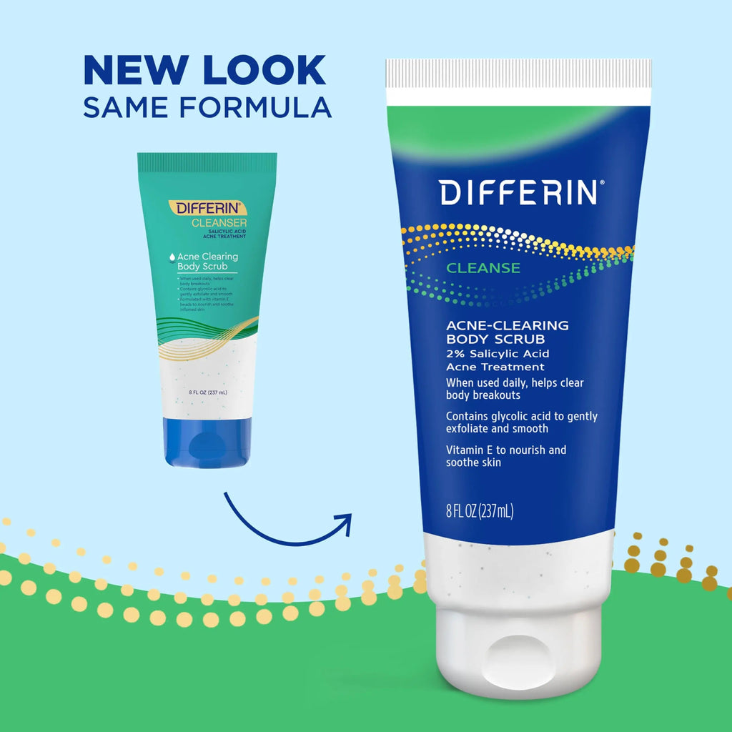 Differin Body Scrub with Salicylic Acid Acne Clearing Improves Tone and Texture Prone Skin Differin Au supplements