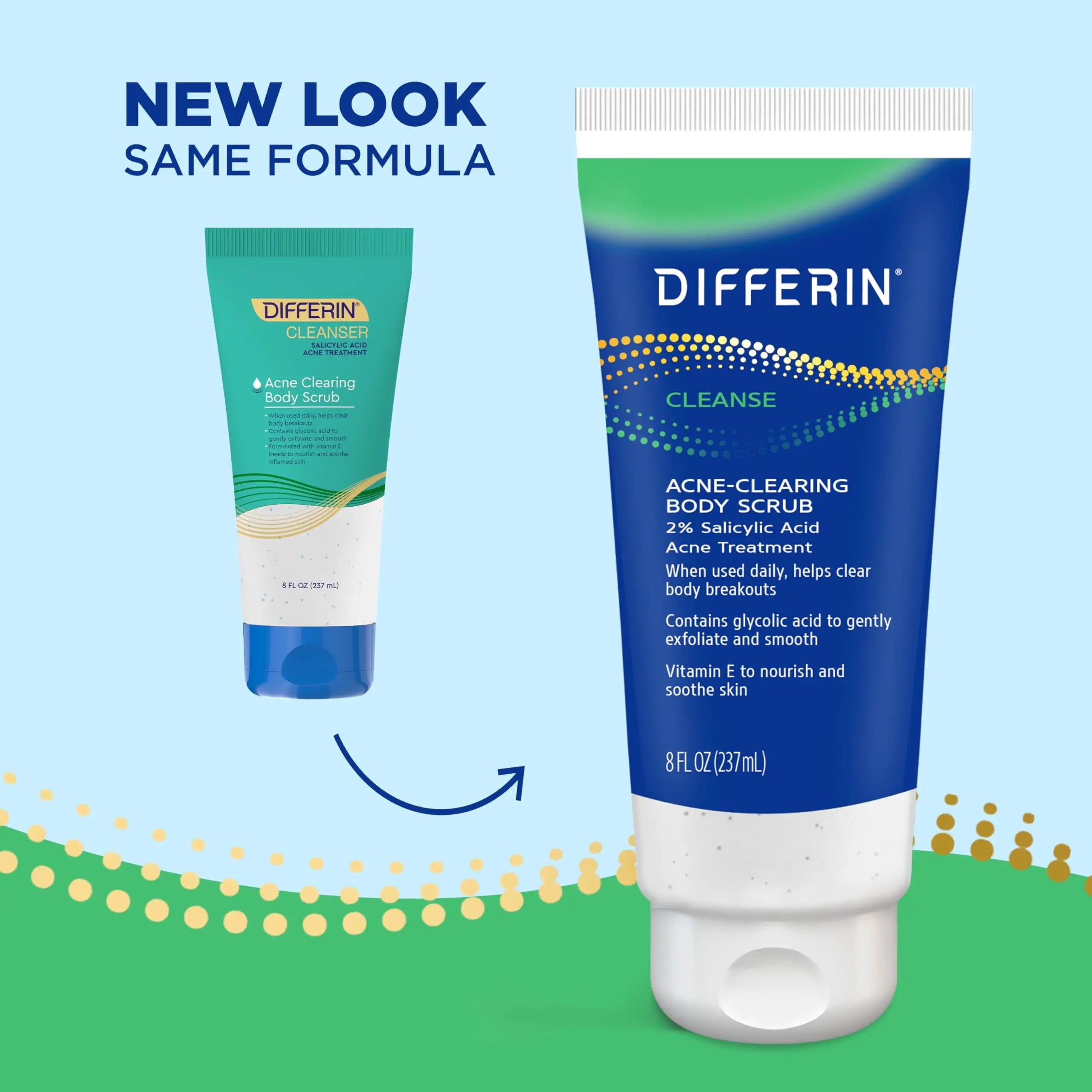 Differin Body Scrub with Salicylic Acid Acne Clearing Improves Tone and Texture Prone Skin Differin Au supplements