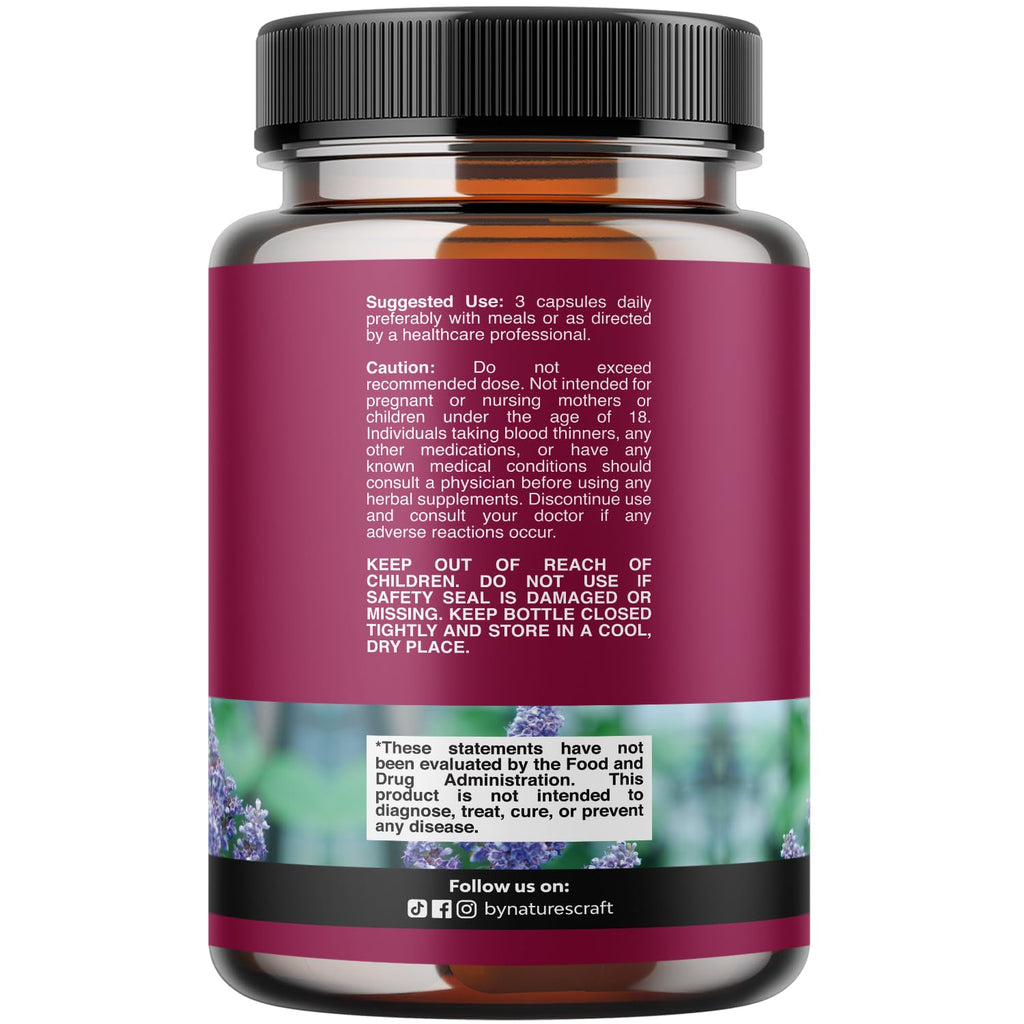Complete Herbal Menopause Supplement for Women - Soy Free Female Hormone Balance Capsules for Night Sweats Hot Flashes & Mood Swings with Dong Quai, Chaste Berry & Black Cohosh Root - 75 Count Natures Craft Au supplements