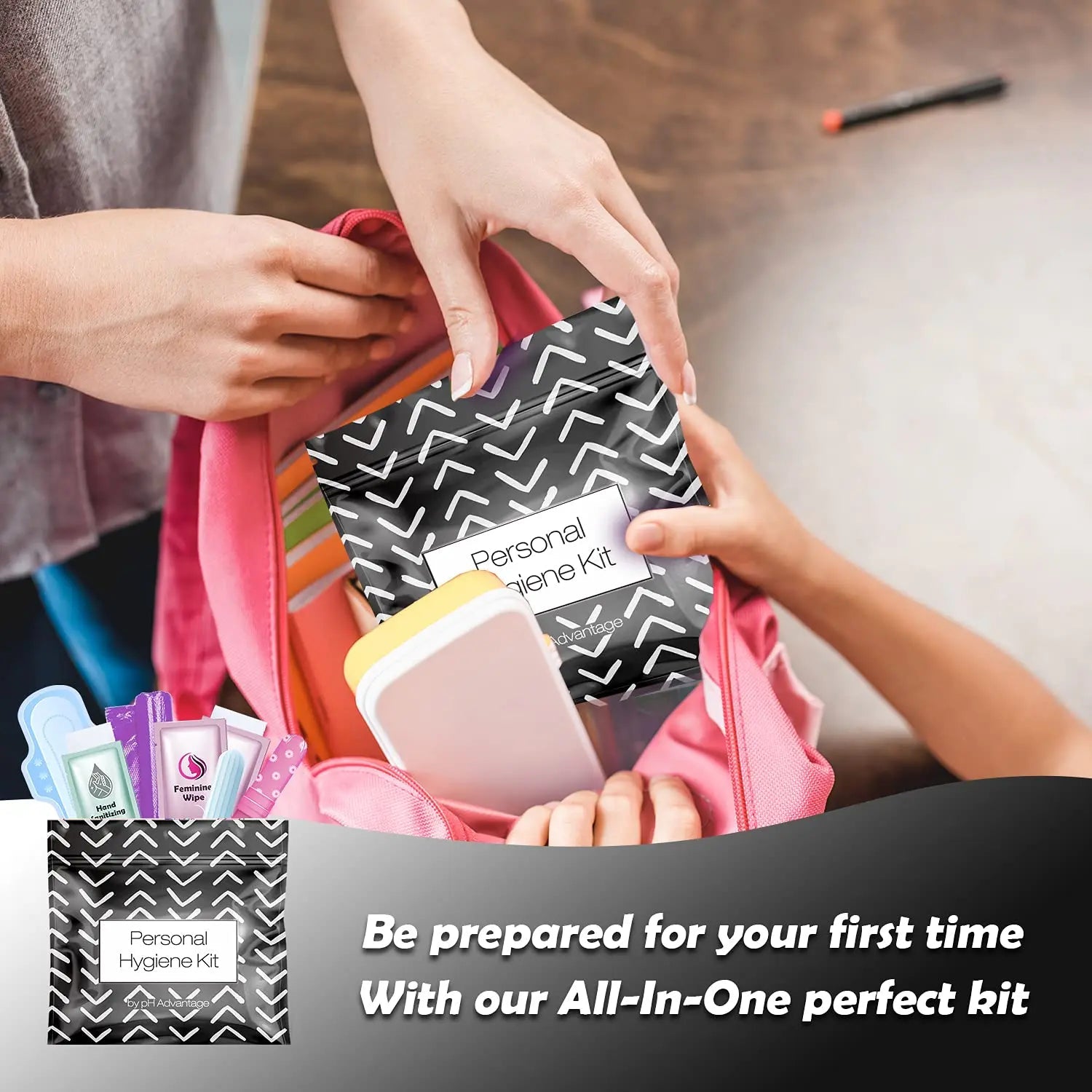 3 x Menstrual All-in-One Kits - Assorted Colors | Convenience on The Go | Single Period Kit Packs pH Advantage Au supplements