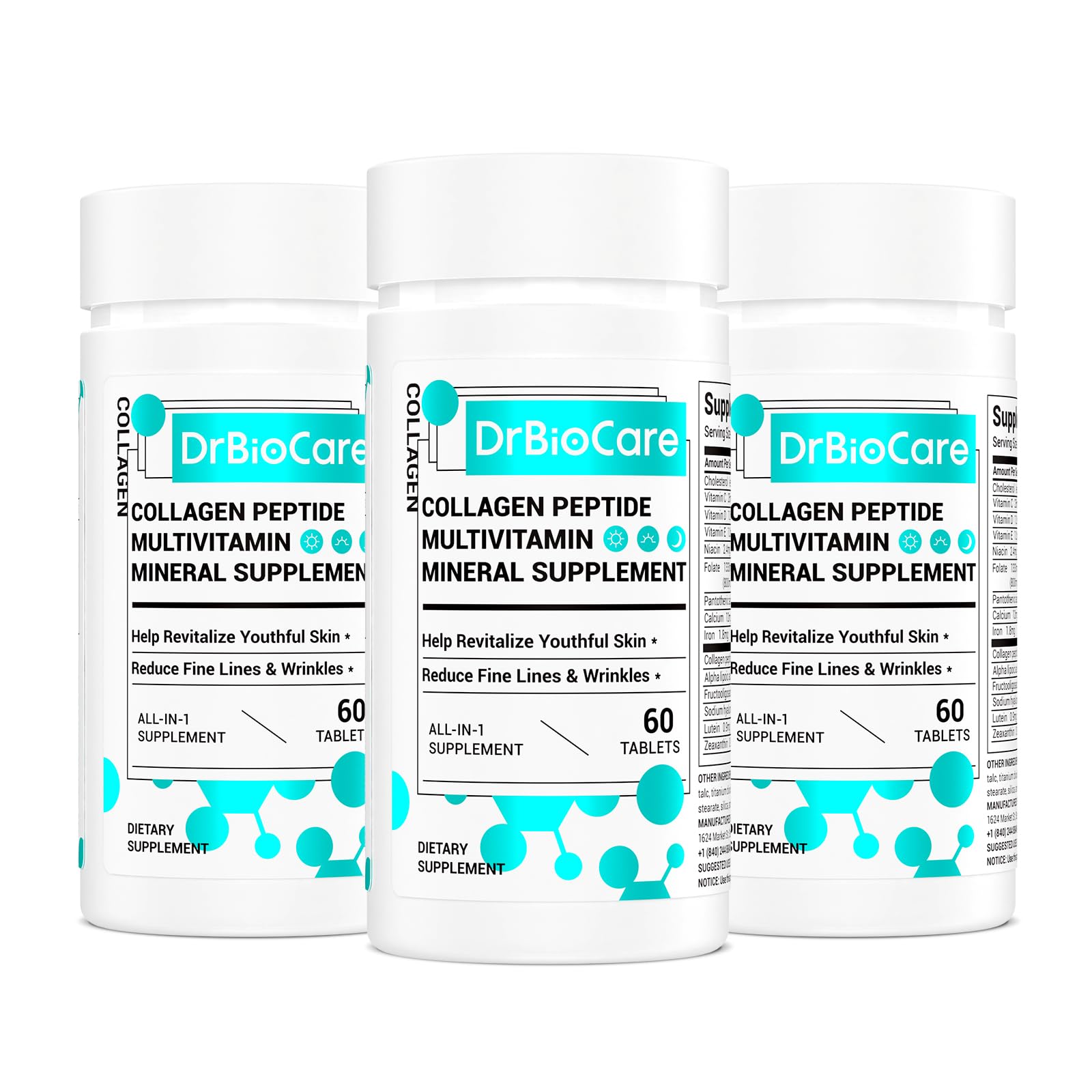 DrBioCare Collagen Peptides for Women, Beauty Vitamin & Mineral Supplement,Contains Vitamin D3, Probiotics for Women & Collagen Peptides,Vitamin B Complex,Vitamin E 180 Tablets DrBioCare Au supplements
