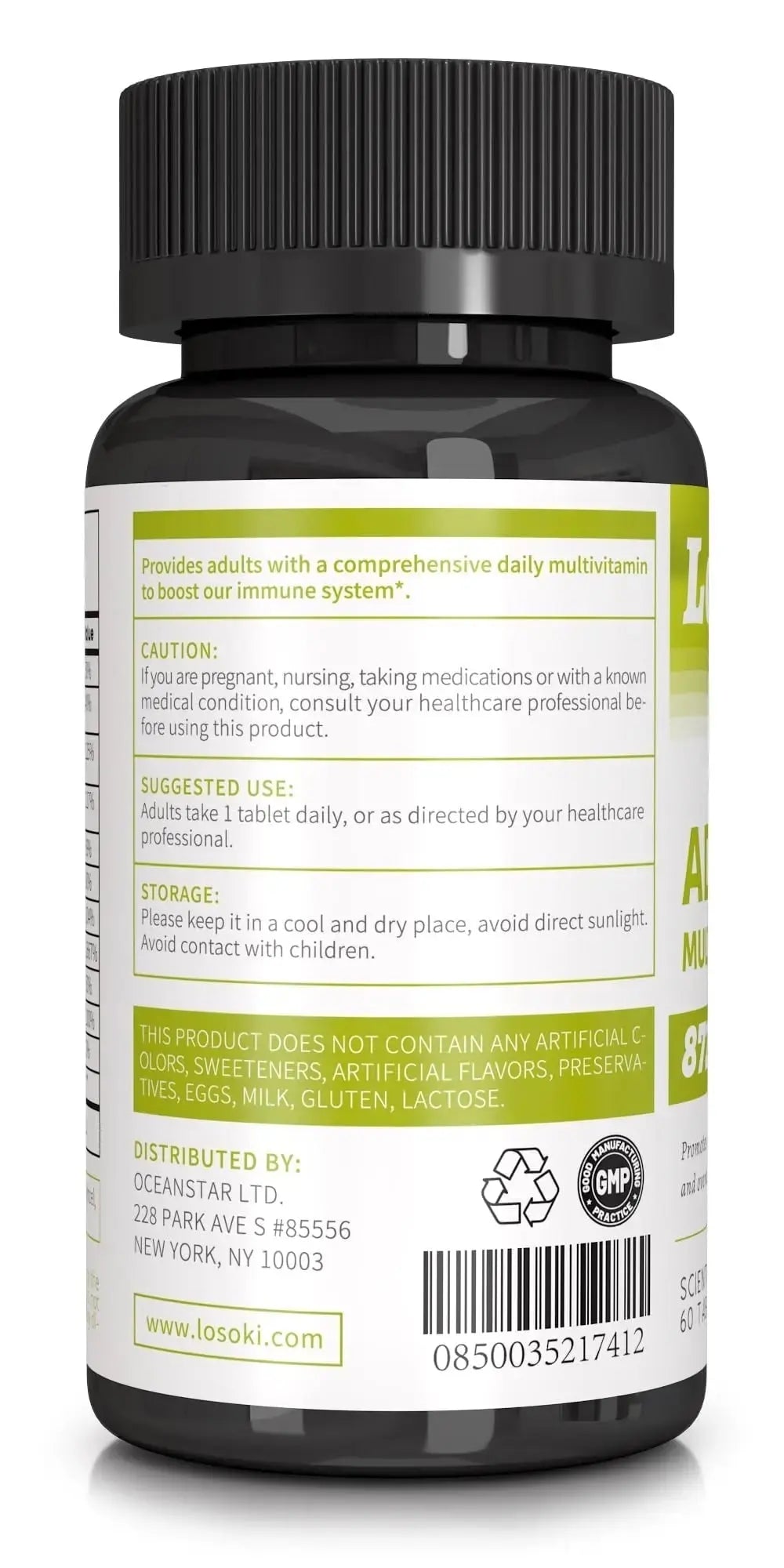Losoki Adult Multi Vitamins - Comprehensive Daily Multivitamin Supplement for Men and Women - 60 Tablets for Enhanced Energy Losoki Au supplements