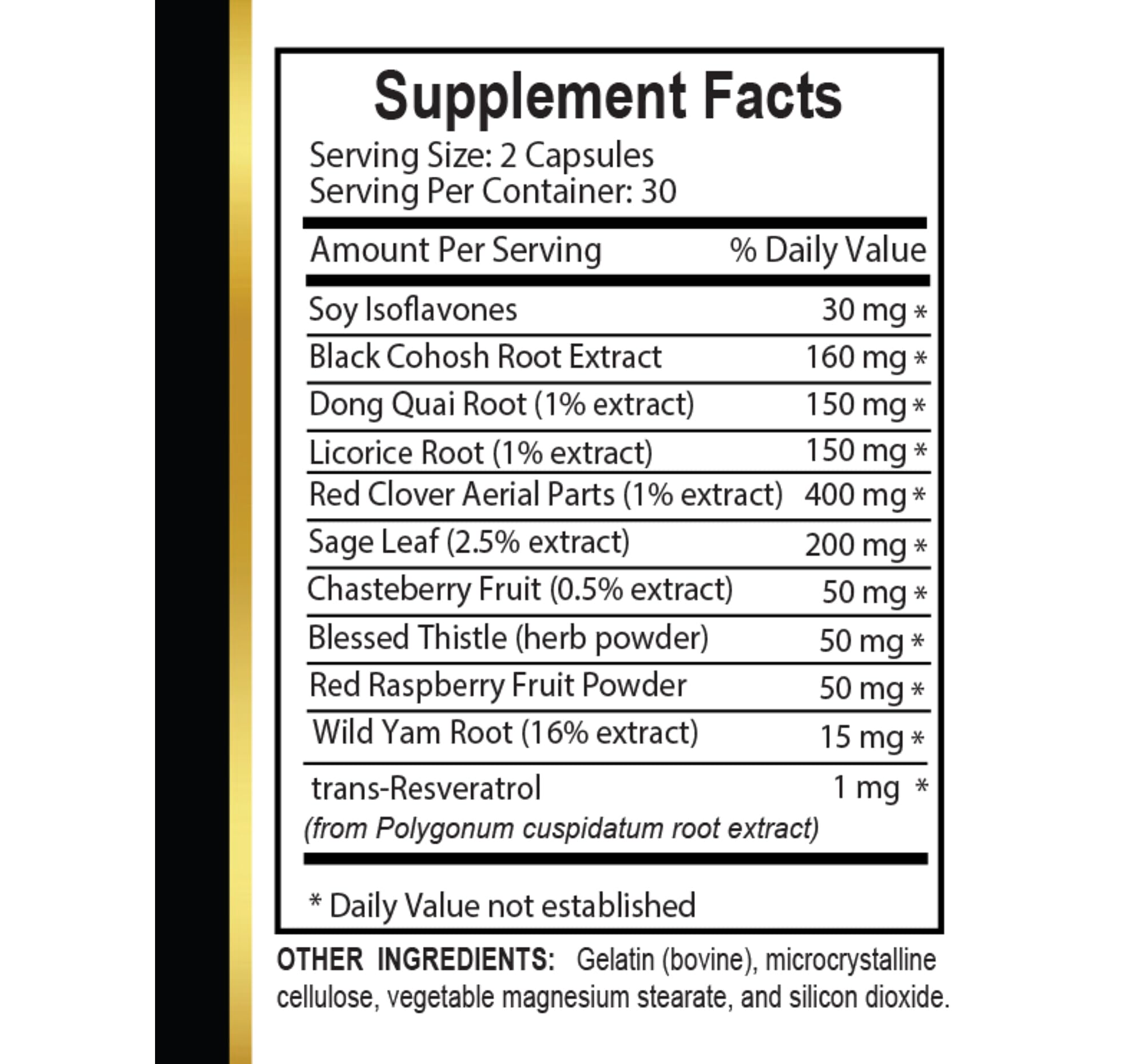 MENOPAUSE SUPPORT SUPPLEMENT - Perimenopause Supplements Women for Hot Flashes, Menopause Support, Supplement for Women Supports Hormone Balance with Black Cohosh - 1 Bottle 60 Capsules OLANTA TRADE SOLUTION Au supplements
