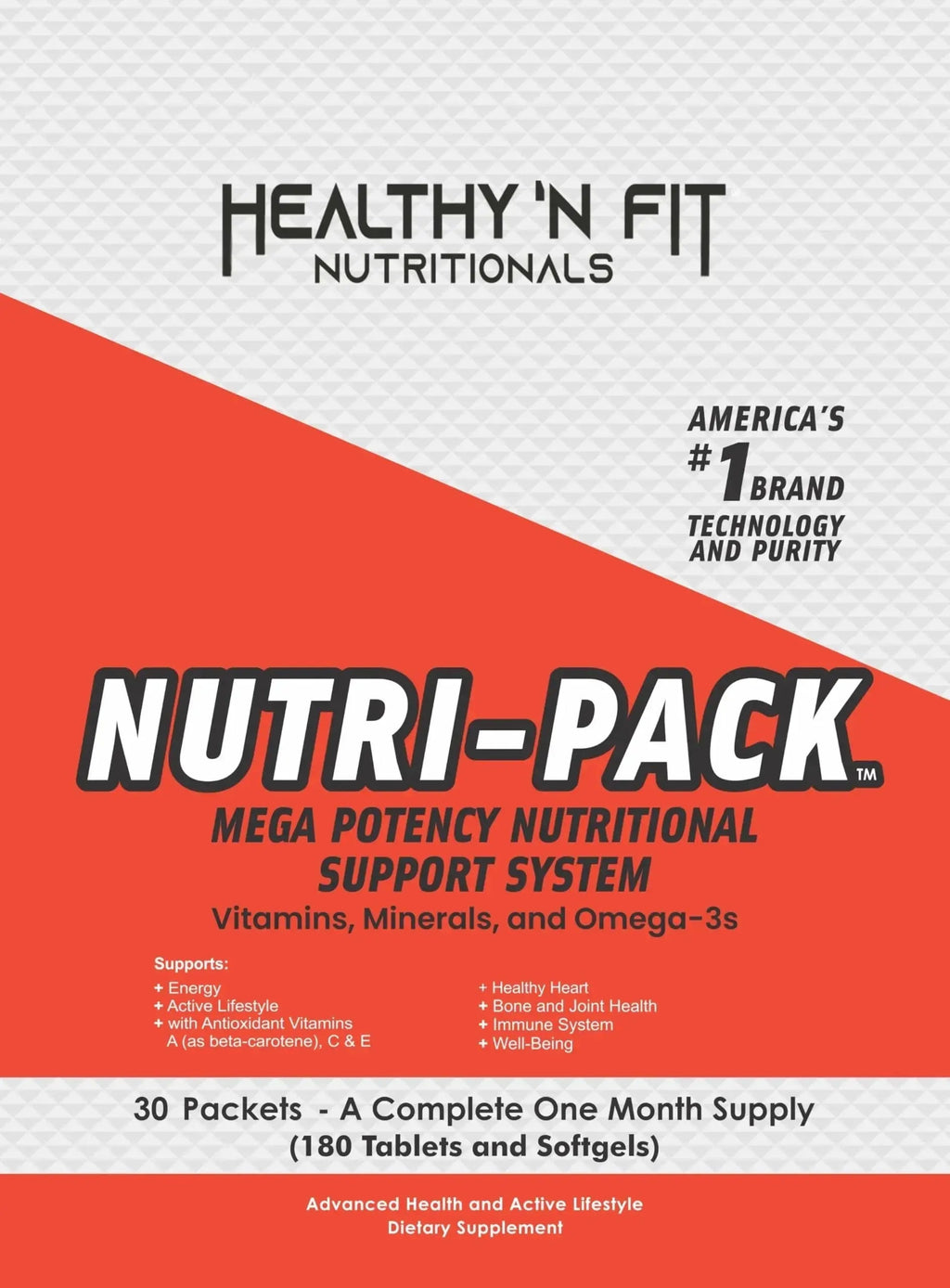 Healthy 'N Fit NUTRI Pack - 30 Day Pkt -One Pack Daily, Multivitamin All-in-One Packets Healthy 'N Fit Au supplements