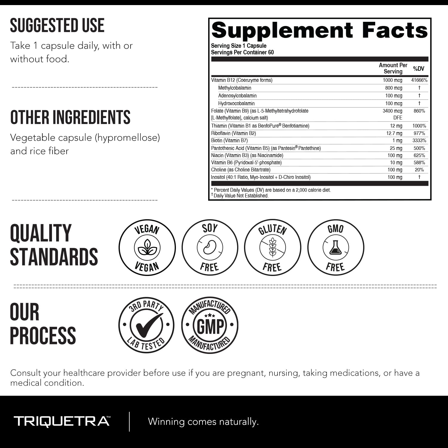 BioActive Vitamin B Complex - Blood Stream Ready, Methylated B Complex - Featuring Methylfolate, 3 BioActive Forms of B12, BenfoPure® B1 & Pantesin