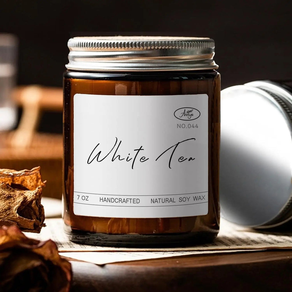 Annye White Tea Scented Candles, Organic Soy Candle for Home Scented, Hand-Poured Jar Candle Annye Au supplements