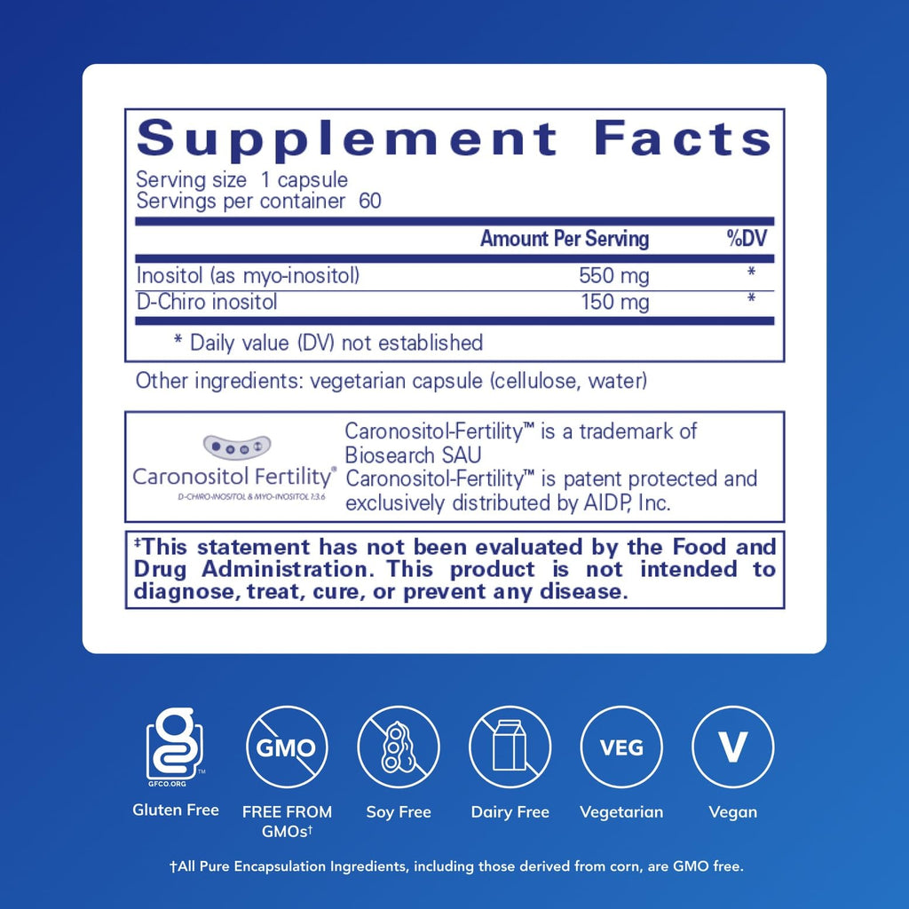 Pure Encapsulations Inositol Complex | Supplement to Support Energy, Healthy Metabolism, and Ovarian Function* | 60 Capsules