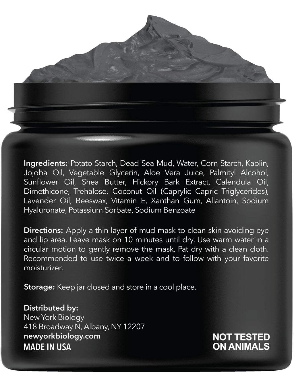 New York Biology Dead Sea Mud Mask for Face and Body | Spa Quality Pore Refiner for Oily Skin | Natural Skincare for Women & Men