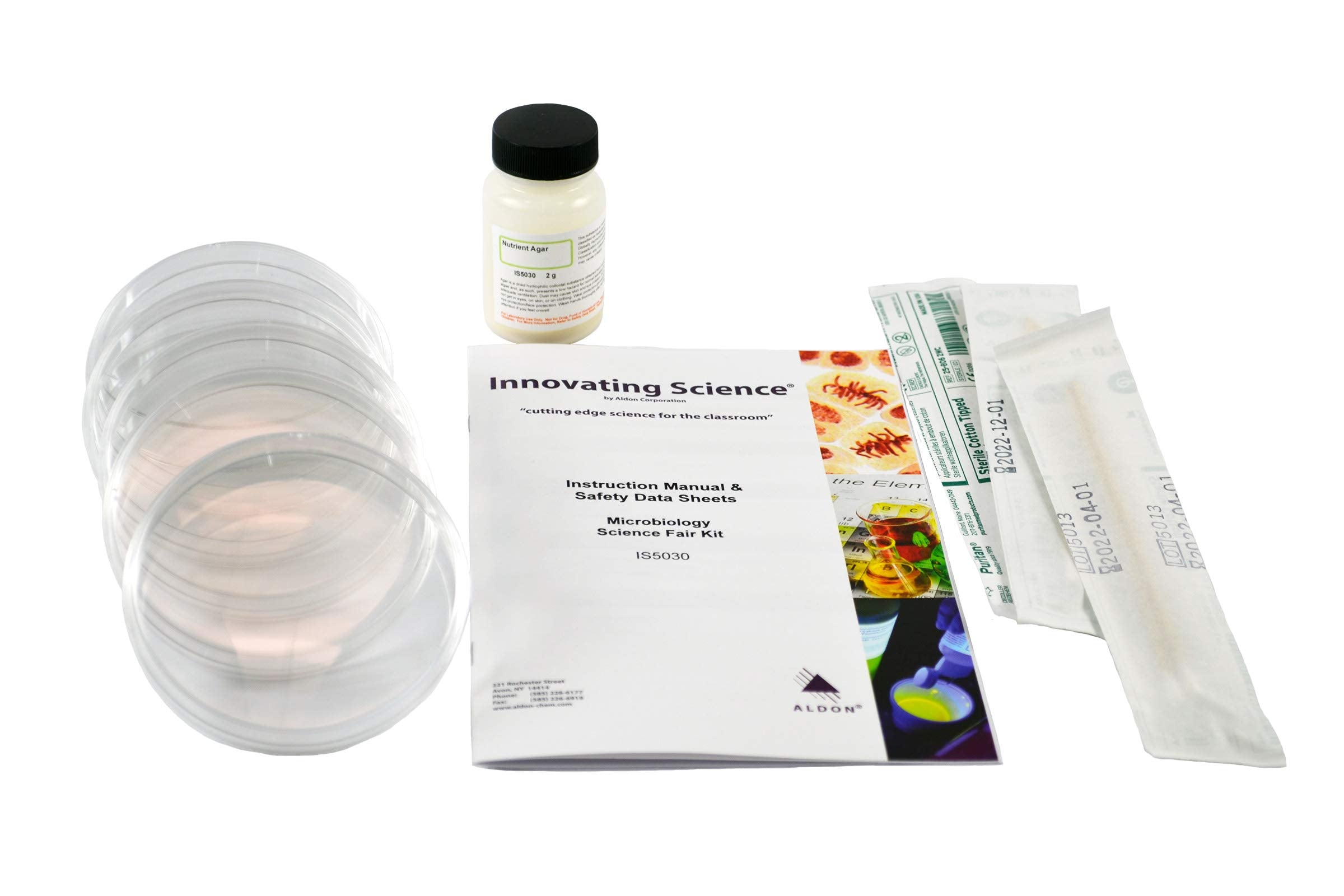 Microbiology Science Kit - Grow Your Own Bacteria from Everyday Items - Includes Agar, Petri Dishes, Swabs & Instructional Booklet - Science at Home Series - Innovating Science ALDON Au supplements
