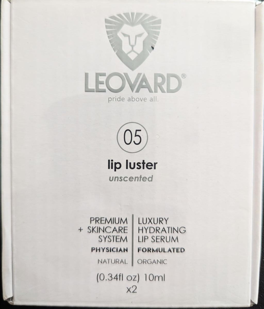 Leovard Lip Luster Hyaluronic Acid Lip Balm Hydrating Lip Serum - Organic Natural Lip Hydrating Treatment, Moisturizing Lip Serum