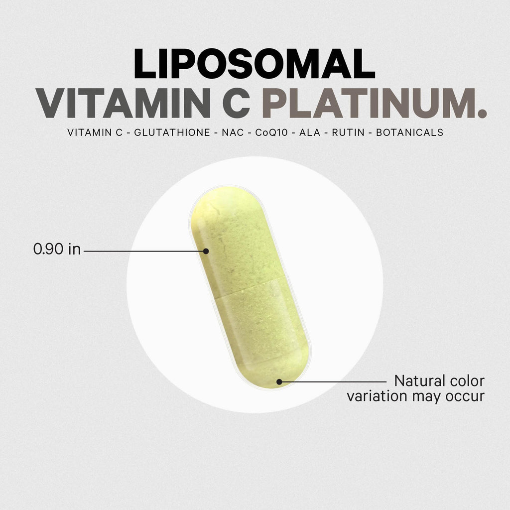 Codeage Liposomal Vitamin C+ Platinum - 1000 Mg Vitamin C Vitamins, Glutathione, NAC (N Acetyl Cysteine), Resveratrol, CoQ10, Rutin, Elderberry, Quercetin, Rosehip, Citrus Bioflavonoids - 180 Capsules Codeage Au supplements