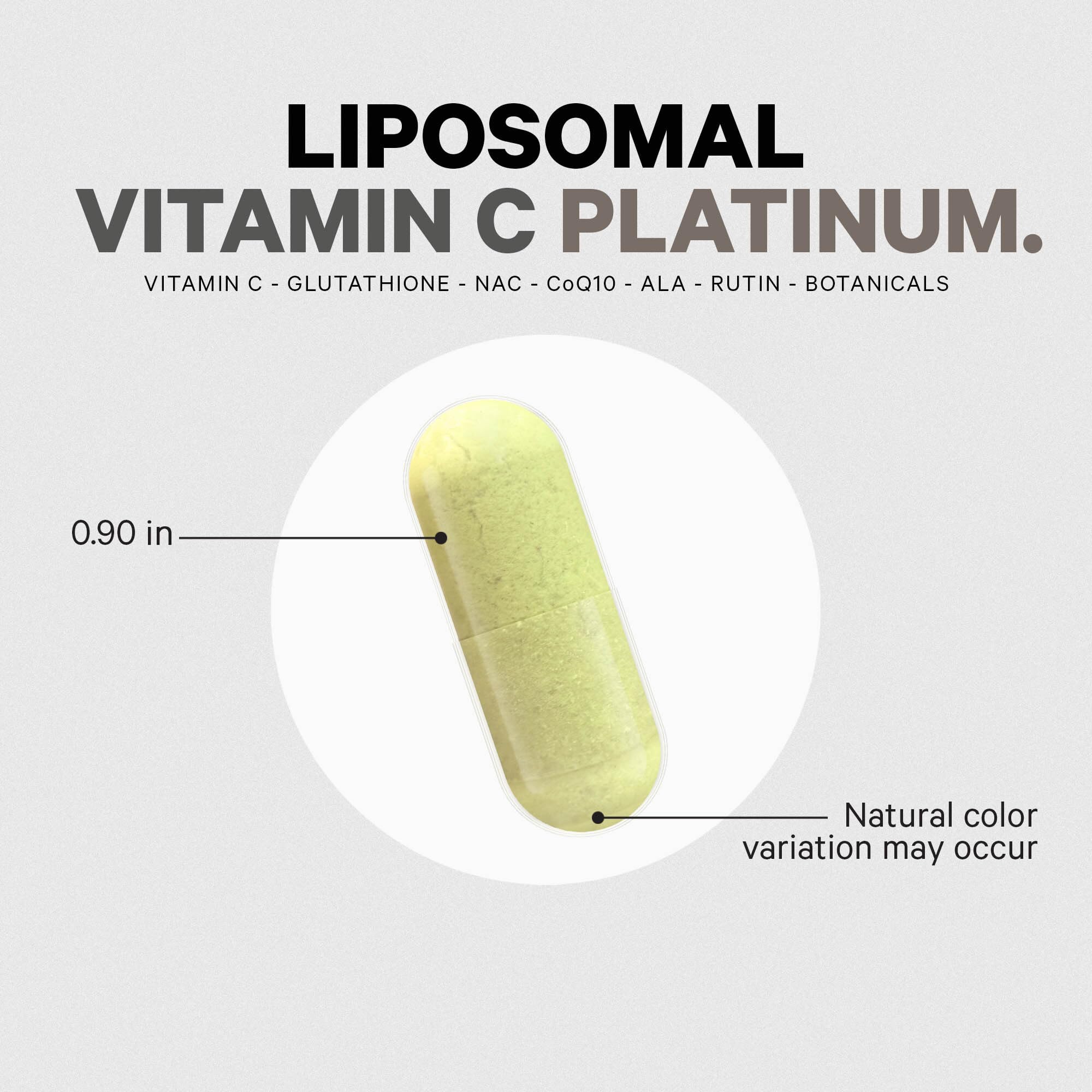Codeage Liposomal Vitamin C+ Platinum - 1000 Mg Vitamin C Vitamins, Glutathione, NAC (N Acetyl Cysteine), Resveratrol, CoQ10, Rutin, Elderberry, Quercetin, Rosehip, Citrus Bioflavonoids - 180 Capsules Codeage Au supplements