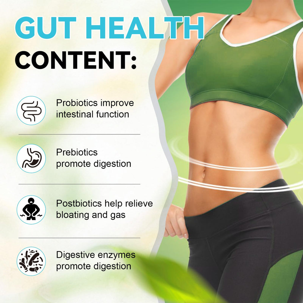14-in-1 Gut Health with Probiotics, Prebiotics, Postbiotics & Digestive Enzymes for Women & Men, 60 Billion CFU Probiotics for Digestion, Strong Immunity,