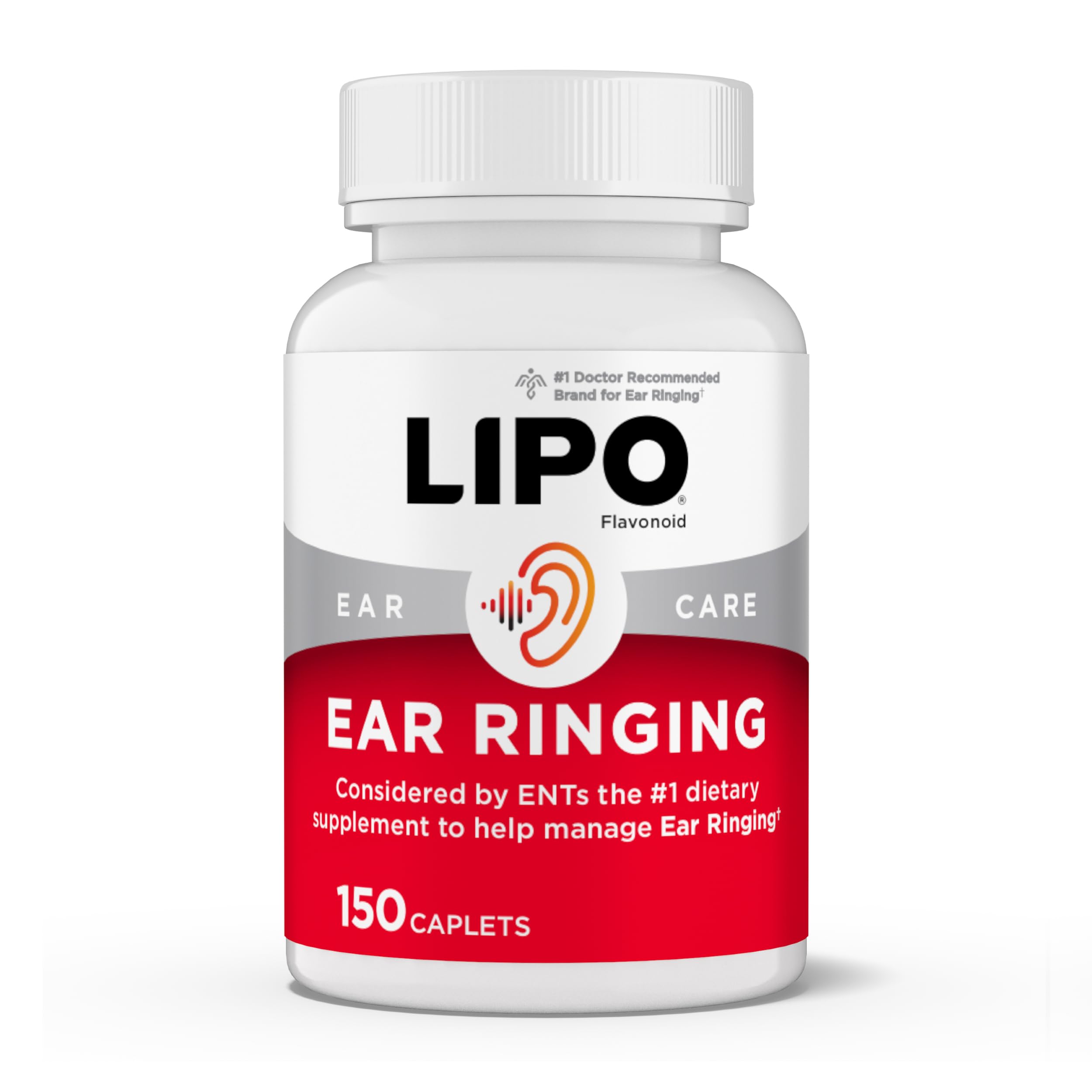 Lipo-Flavonoid Ear Ringing - Doctor-Recommended for Ringing Ears - Clinically Proven Lemon Bioflavonoid Complex with Vitamins C, B1, B2, B6, B12