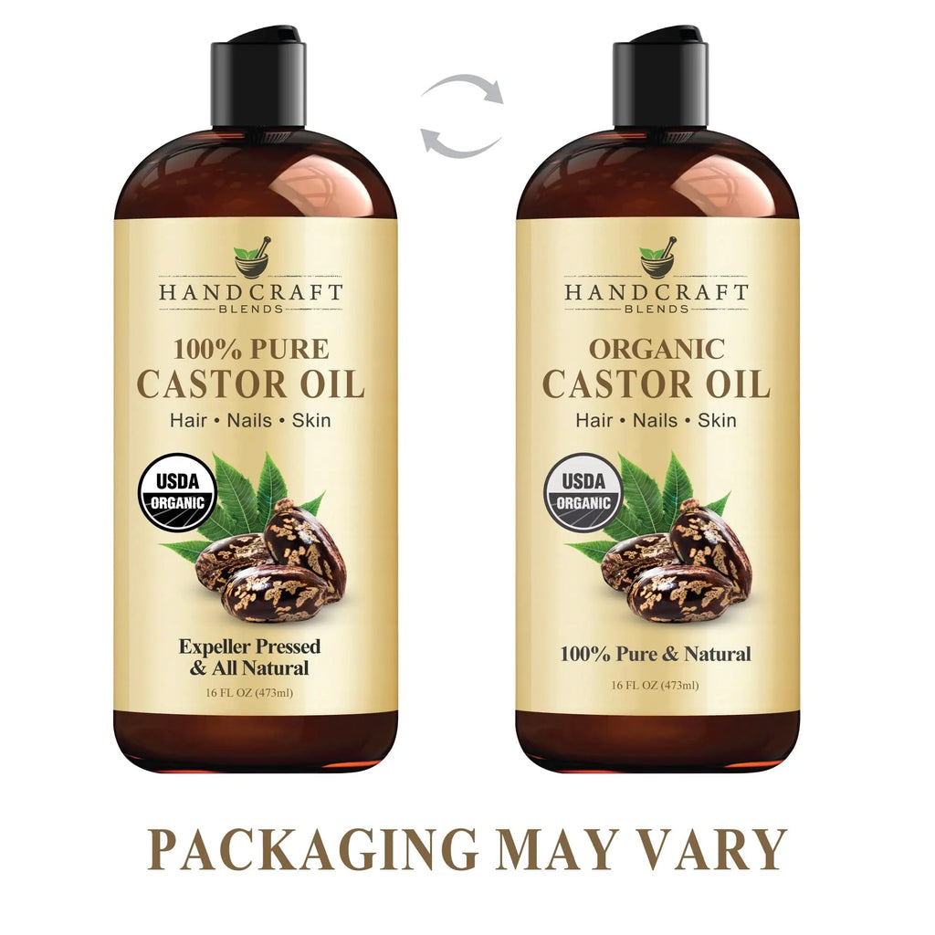 Handcraft Blends Organic Castor Oil for Hair Growth, Eyelashes and Eyebrows - 100% Pure Handcraft Blends Au supplements