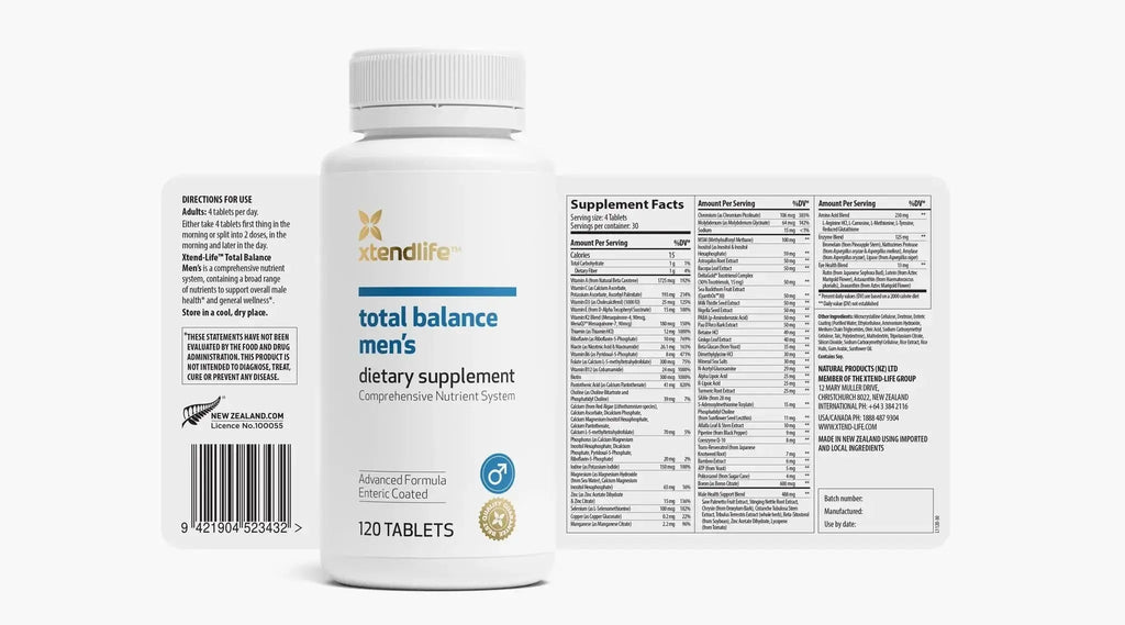 Xtendlife Total Balance Men’s Multivitamin for Immune, Heart, Digestive & Cellular Health - Daily Support Xtendlife Au supplements