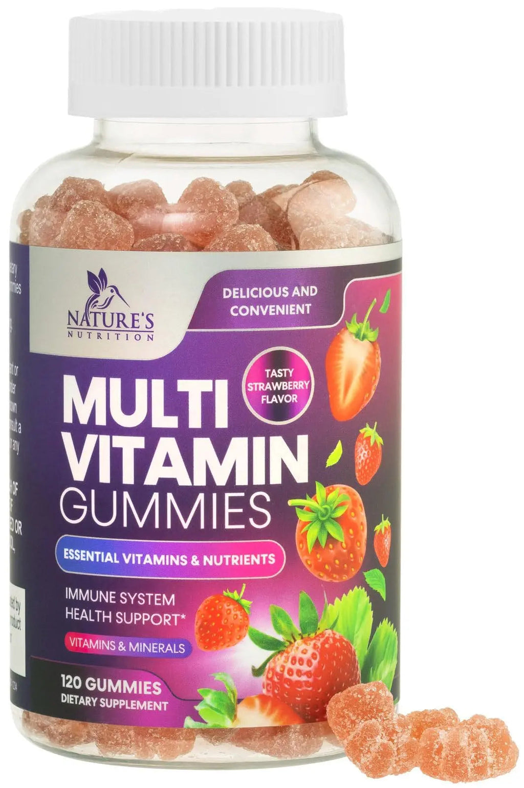 Multivitamin Gummies for Adults - Daily Adult Multivitamins Gummy with Vitamins A, C, D, B12 for Women & Men Nature's Nutrition Au supplements