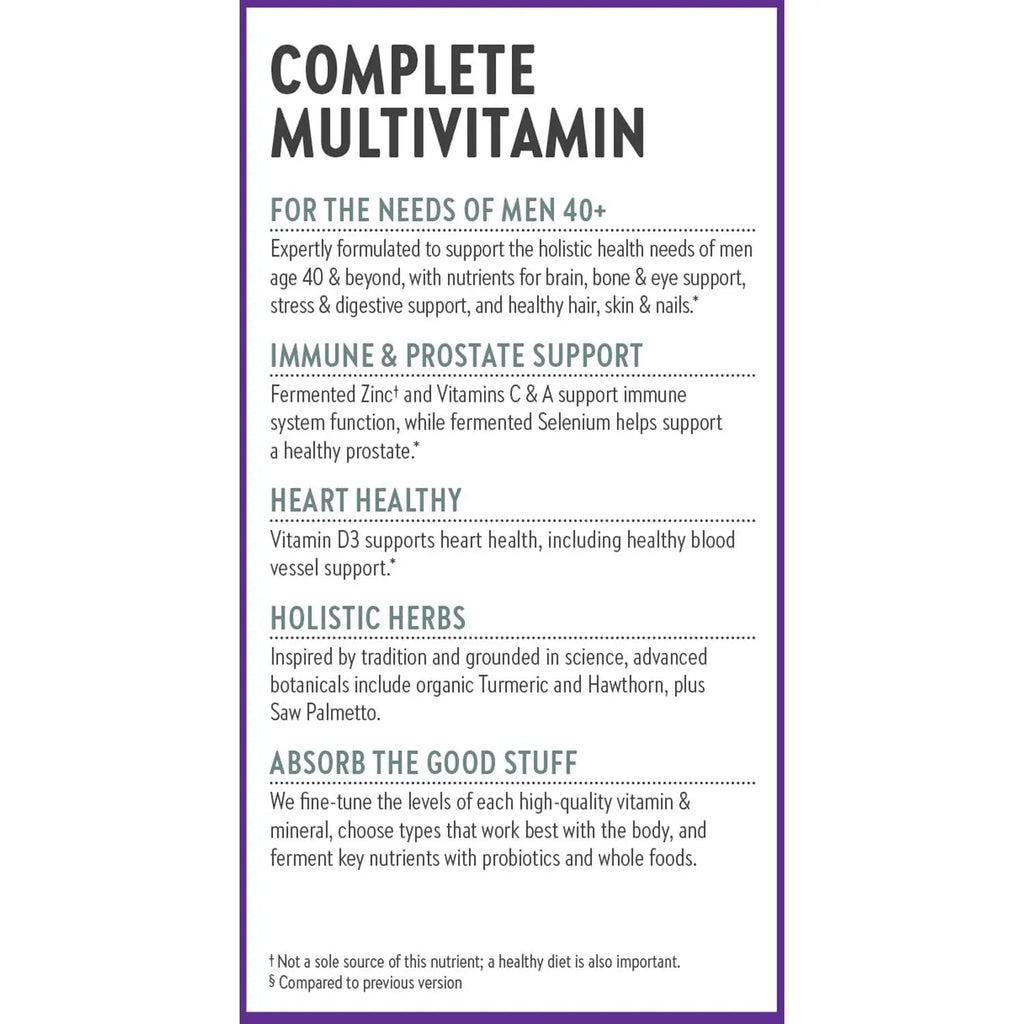New Chapter Men’s Multivitamin 40+, Extra B6 & B12, D3, Vitamin C & Zinc, Immune, Heart, Cellular Energy, and Brain Health New Chapter Au supplements