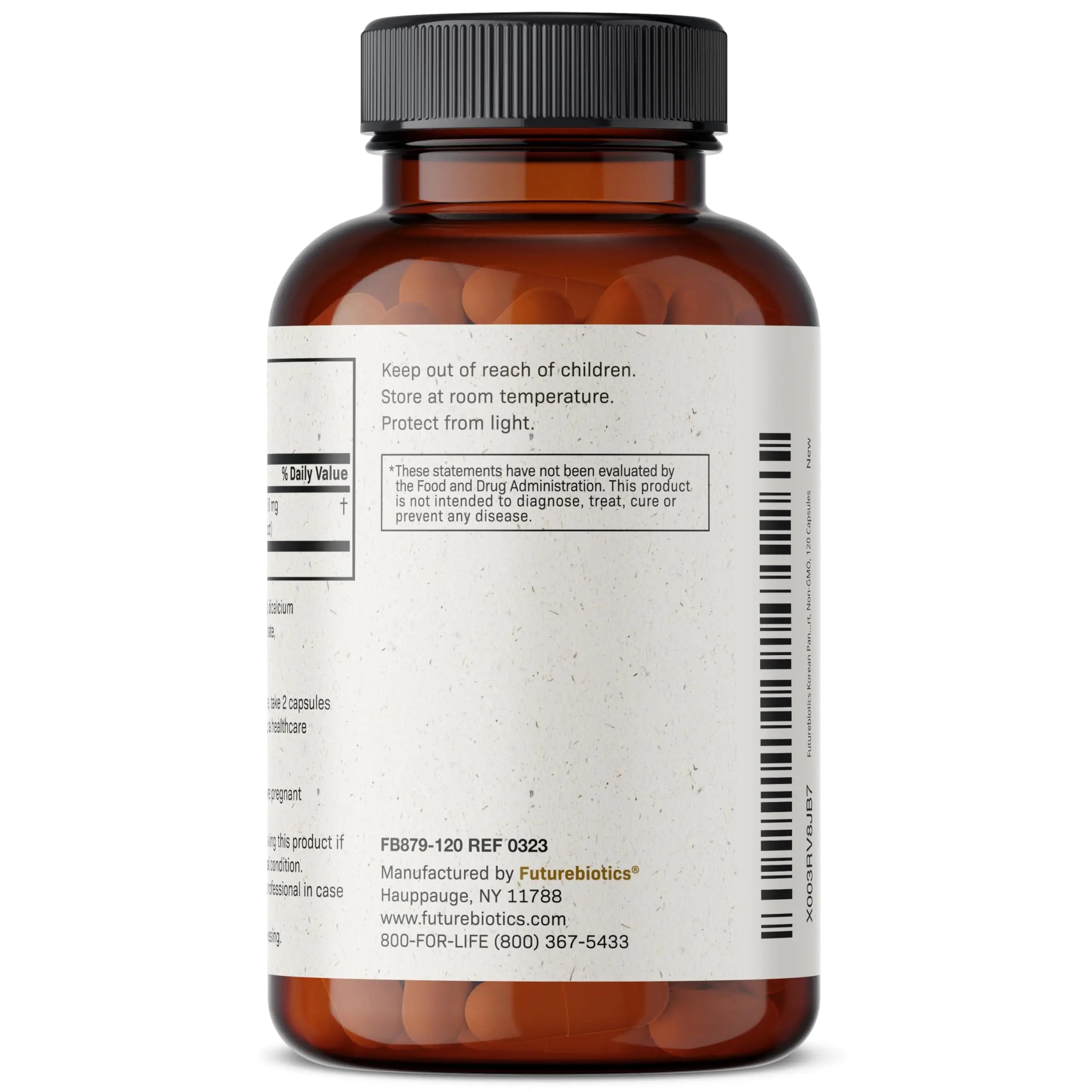 Futurebiotics Korean Panax Ginseng 1000 MG Per Serving Energy, Memory & Brain Health Futurebiotics Au supplements