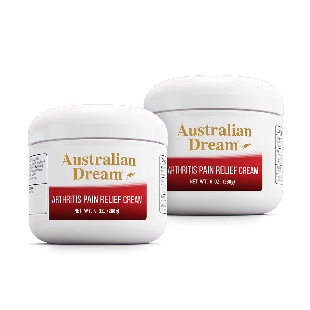 Australian Dream Arthritis Pain Relief Cream - Soothing & Non-Greasy - Powerful Topical Arthritis Pain Relief - Good for Muscle Aches or Joints - 9 oz Jars (2 Pack) Australian Dream Au supplements