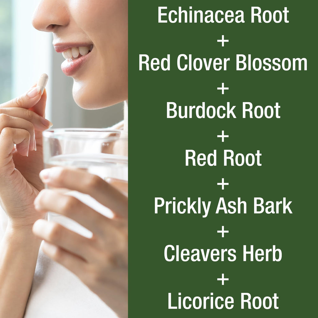 Lymphatic Drainage Supplement. 7-in-1 Lymph System Support Capsules to Detox & Cleanse. with Vegan Ingredients Echinacea Root, Red Clover Blossom, Burdock Root, Red Root, Licorice Root for Women, Men Peak Performance Au supplements