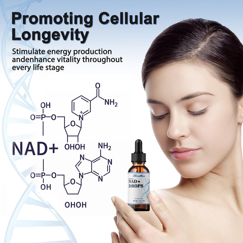 tsunshnes Liposomal NAD+800mg, NAD+ Supplement Drops - NMN or Nicotinamide Riboside Alternative, Healthy Aging Energy Metabolism and Vitality, NAD Liquid Supplement for Maximum Absorption tsunshnes Au supplements