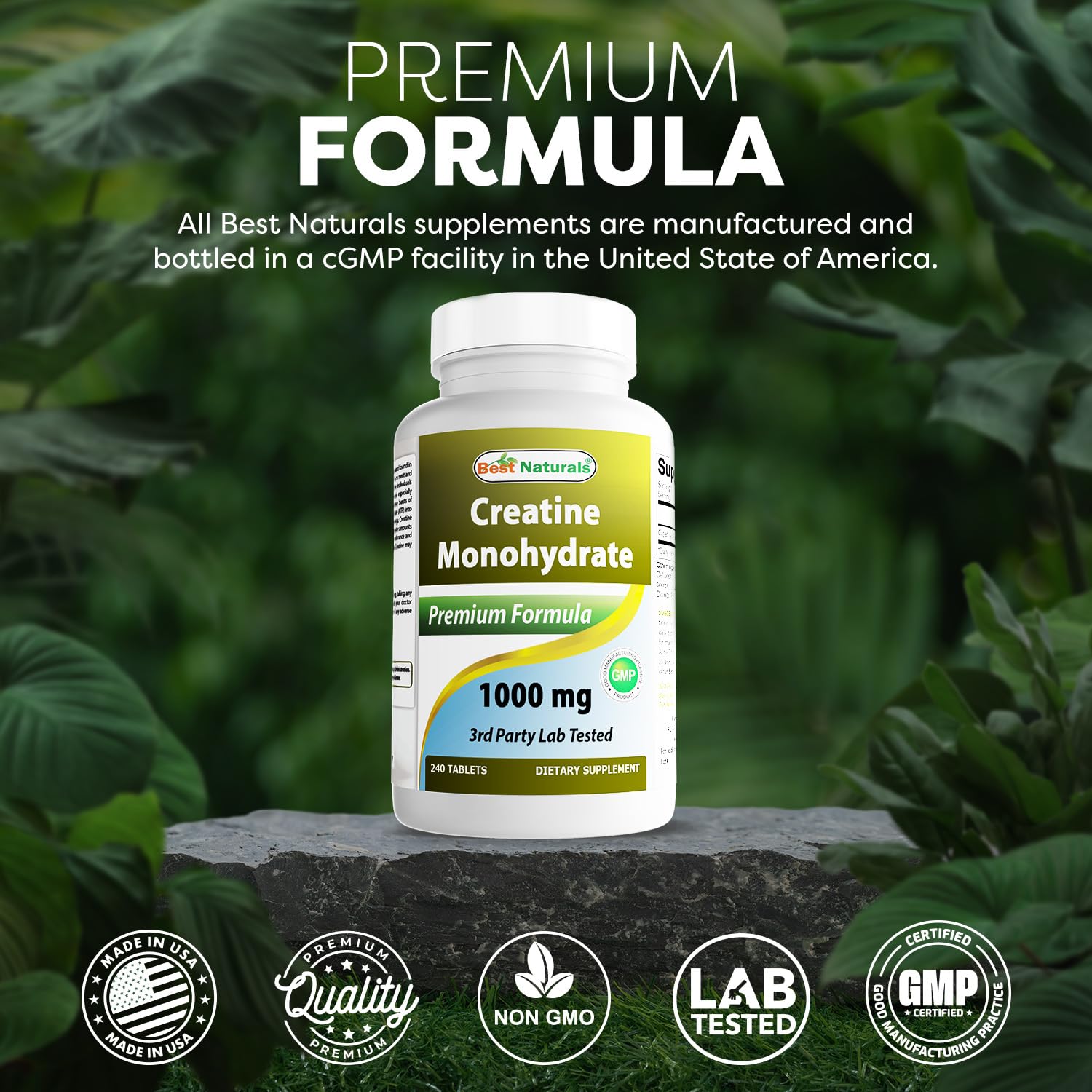Best Naturals Creatine Monohydrate 1000 mg 240 Tablets Best Naturals Au supplements
