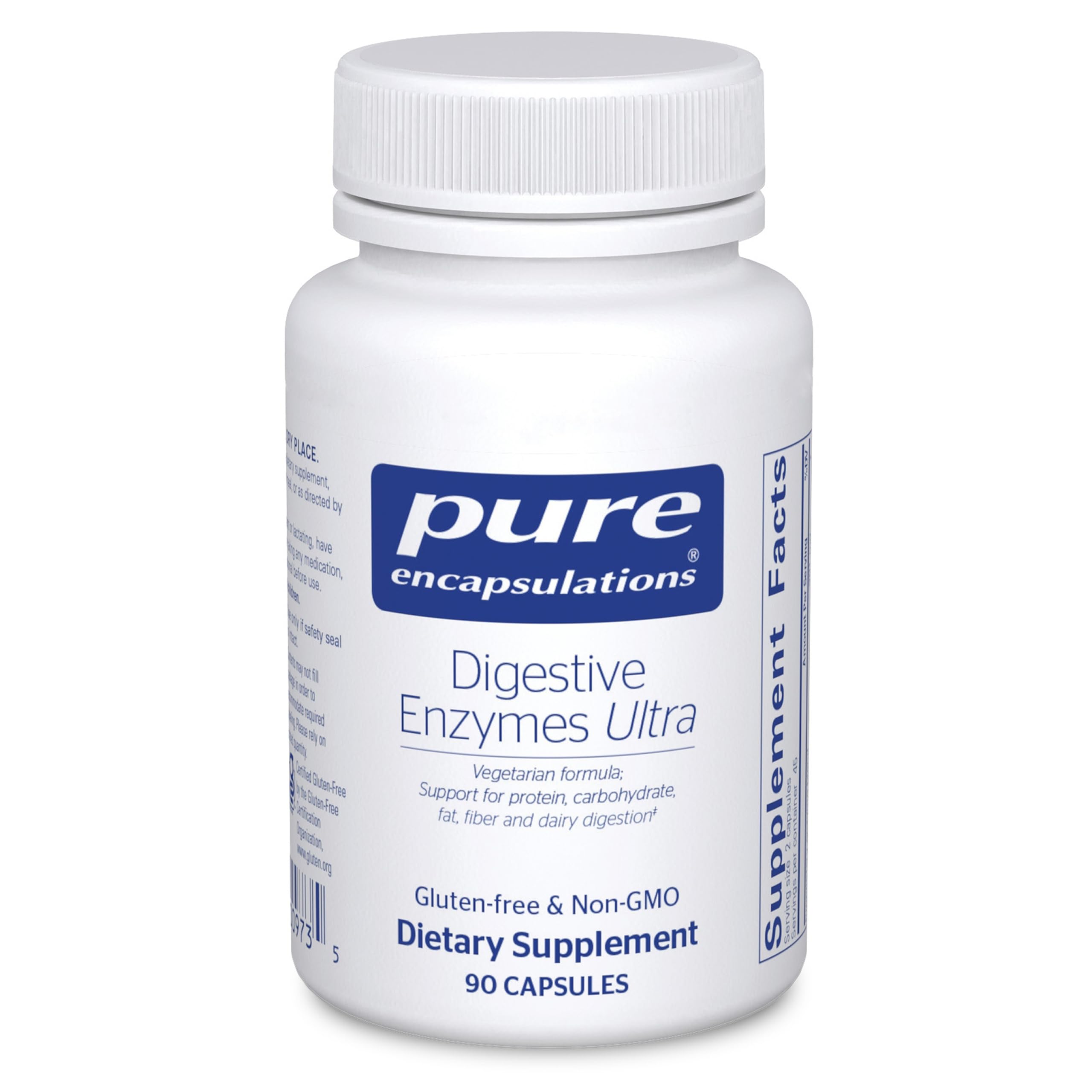 Pure Encapsulations Digestive Enzymes Ultra - Vegetarian Digestive Enzyme Supplement to Support Protein, Carb, Fiber, and Dairy Digestion* - 90 Capsules